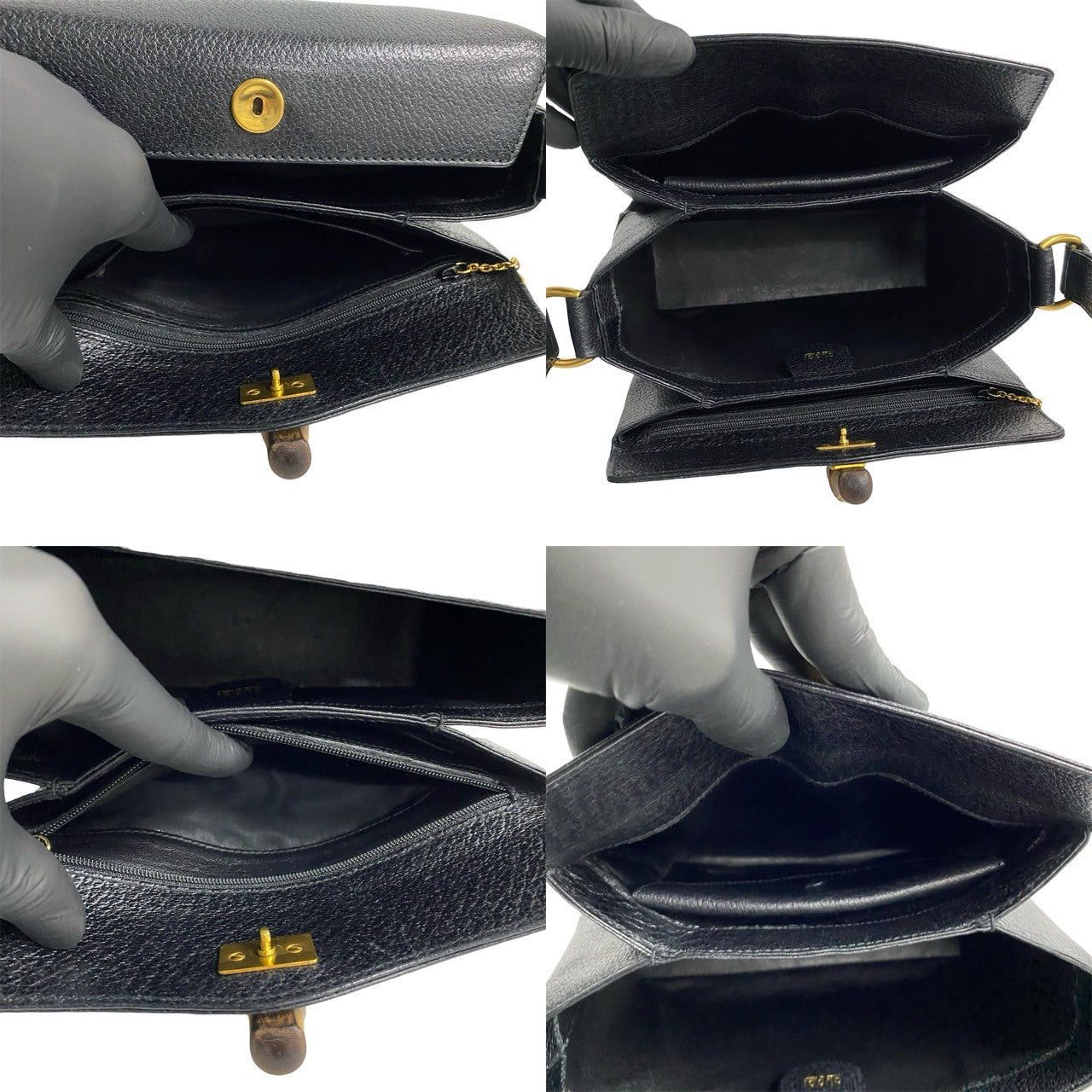 Gucci Gucci Handbag Black Leather Size ONE SIZE - 8 Thumbnail