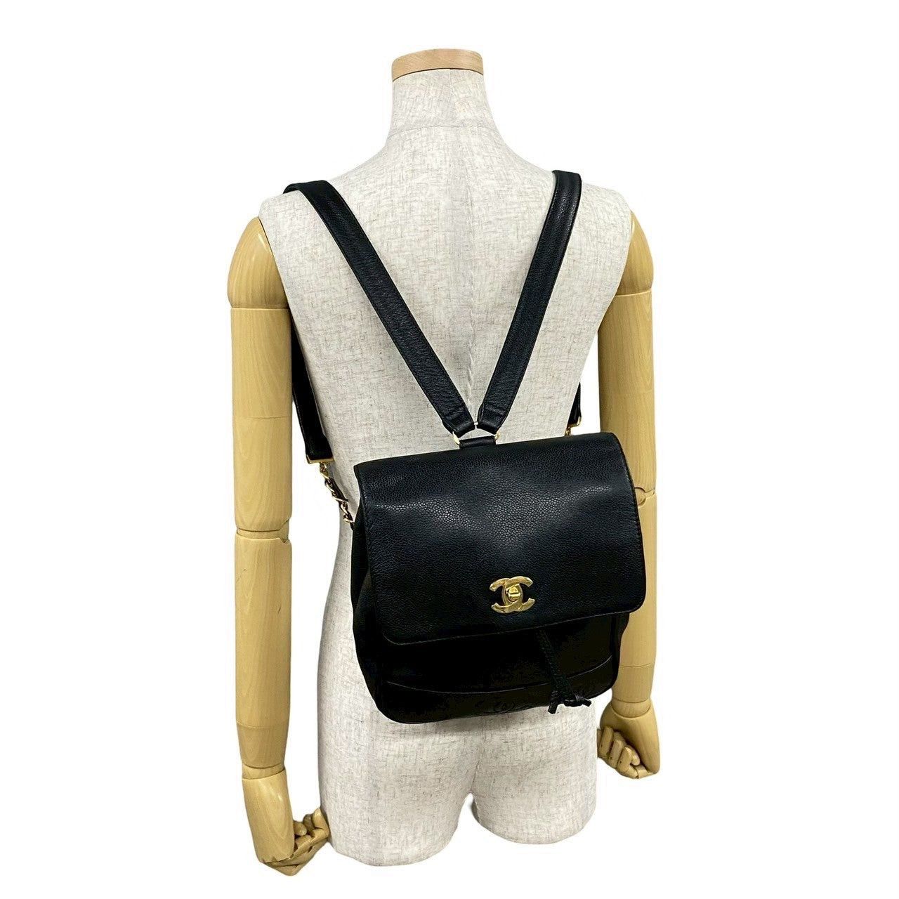 Chanel Chanel Backpack Black Leather Size ONE SIZE - 2 Thumbnail