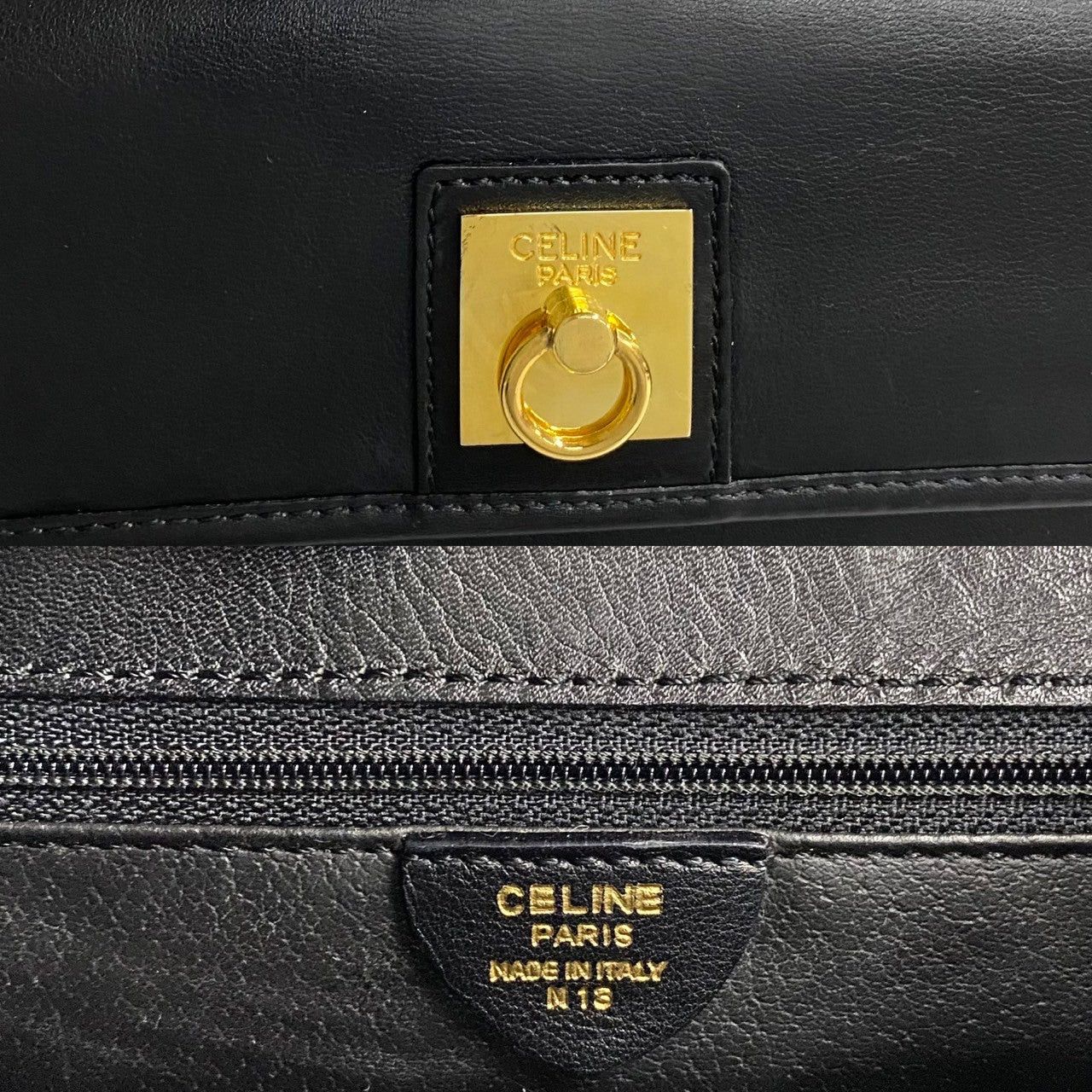 Celine Celine Handbag Black Leather Size ONE SIZE - 3 Thumbnail