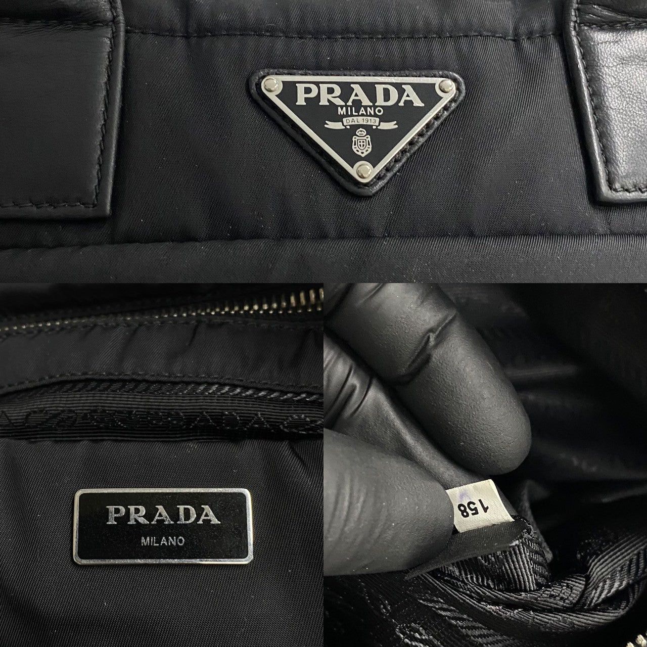 Prada Prada Shoulder Bag Black Leather Size ONE SIZE - 3 Thumbnail