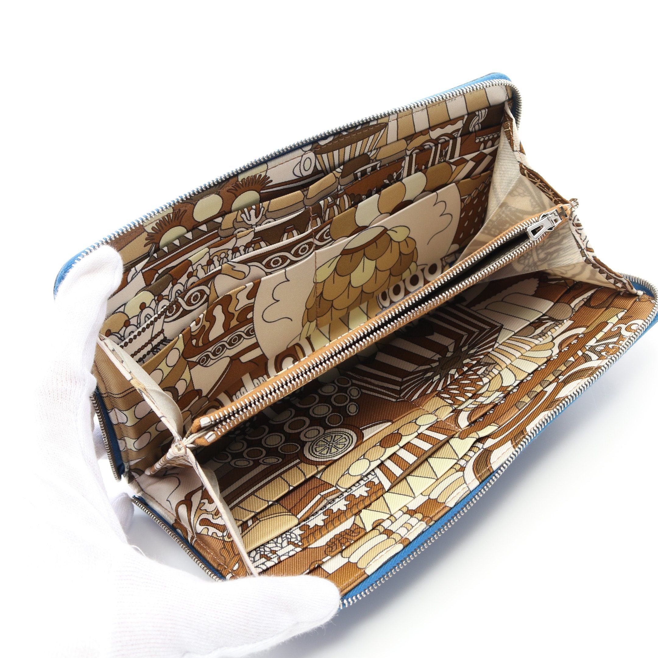 Hermes Hermes Azap Long Silk In Round Zipper Wallet Veau Epsom Blue Silver Hardware Z Stamp Size ONE SIZE - 3 Thumbnail