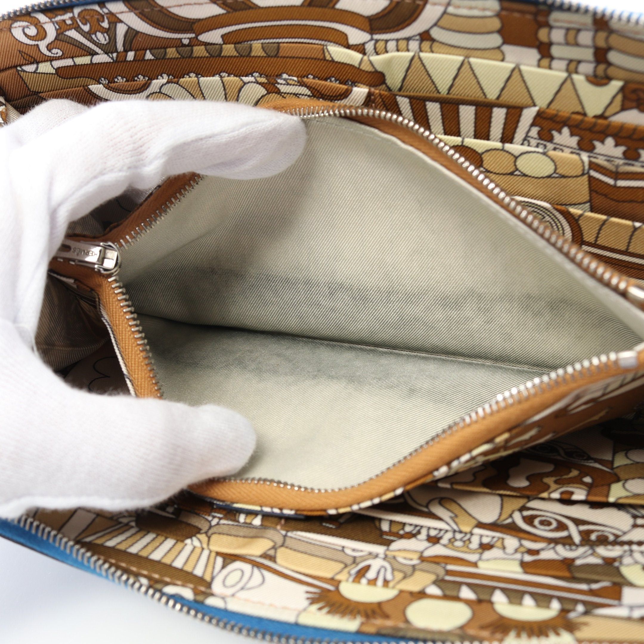 Hermes Hermes Azap Long Silk In Round Zipper Wallet Veau Epsom Blue Silver Hardware Z Stamp Size ONE SIZE - 6 Thumbnail