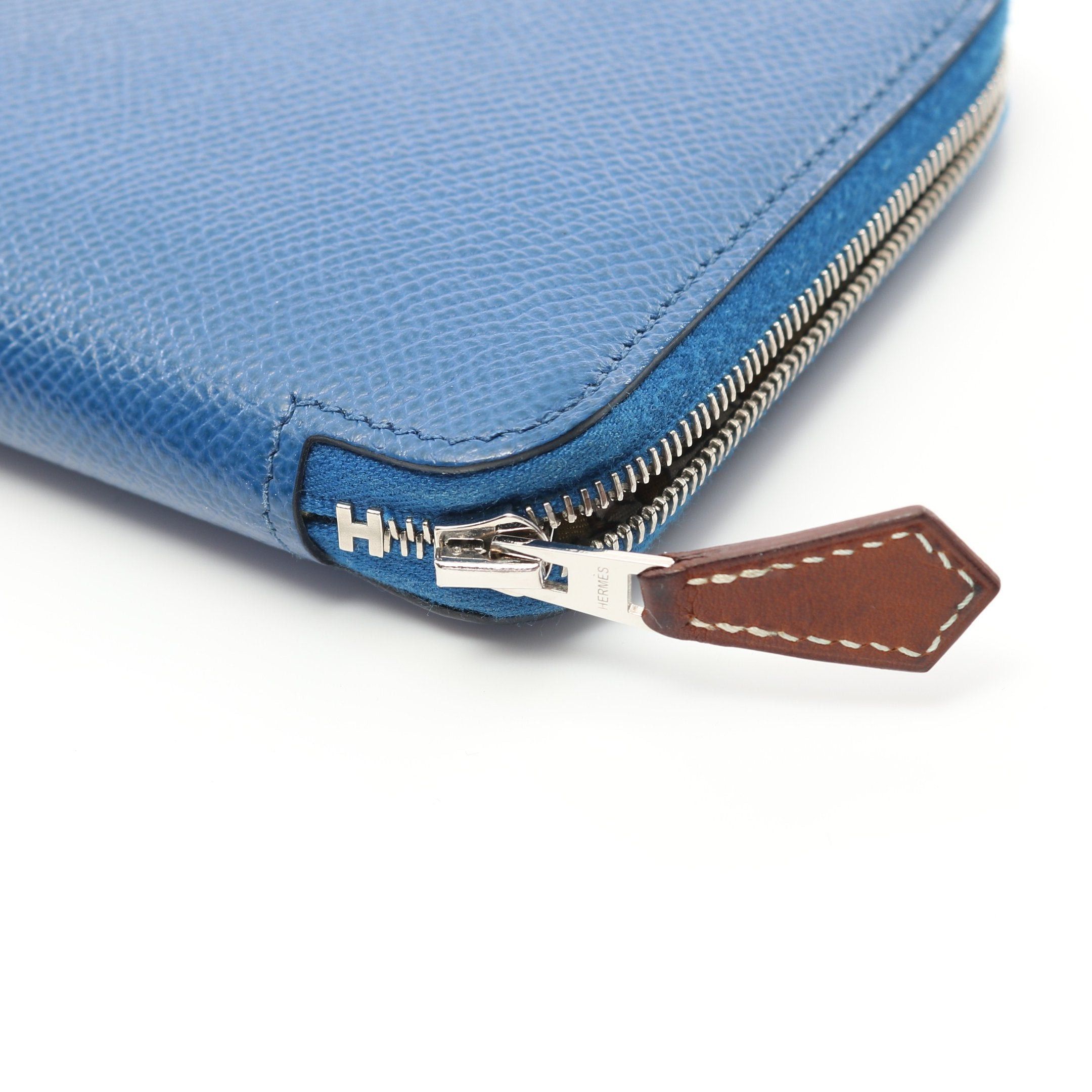 Hermes Hermes Azap Long Silk In Round Zipper Wallet Veau Epsom Blue Silver Hardware Z Stamp Size ONE SIZE - 7 Thumbnail