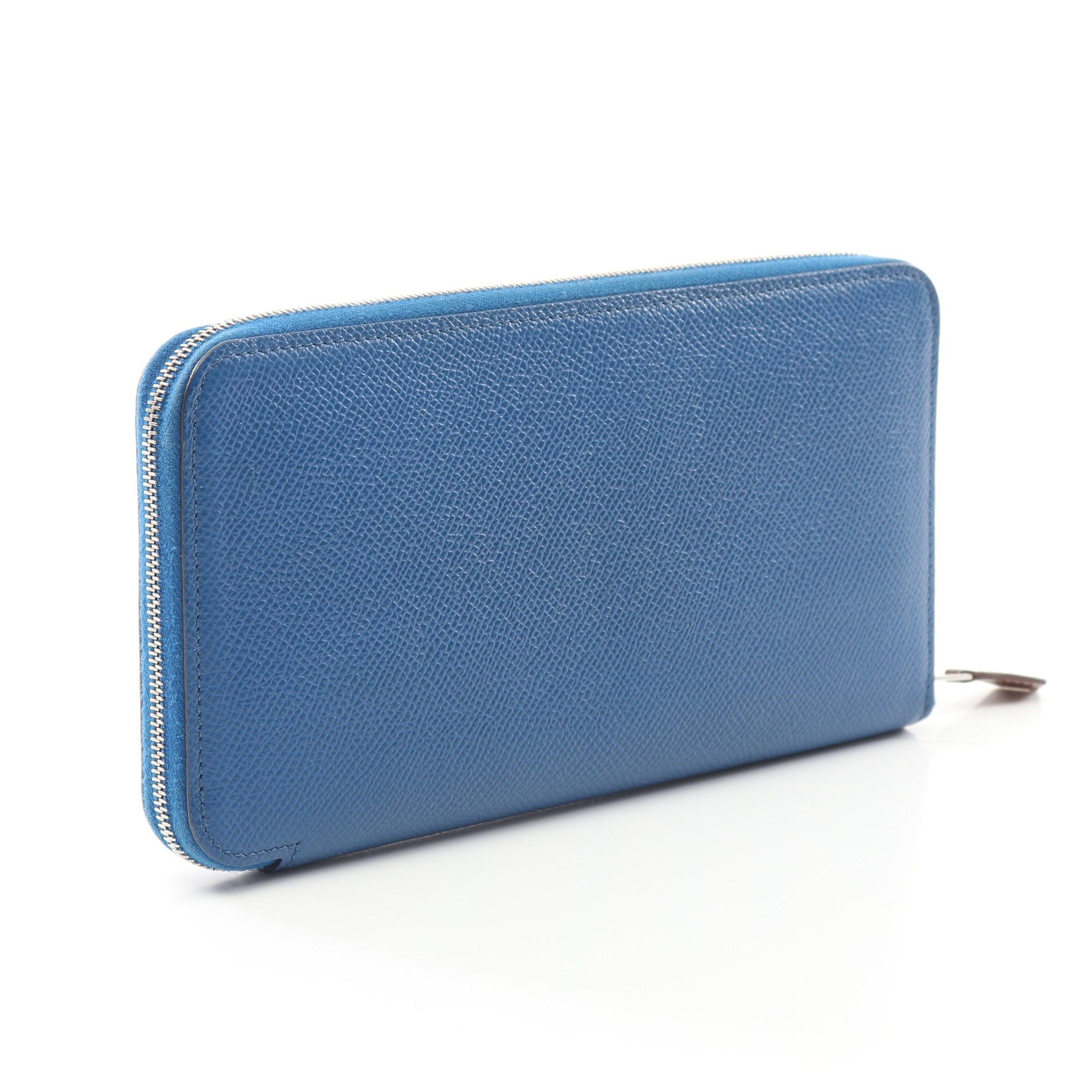 Hermes Hermes Azap Long Silk In Round Zipper Wallet Veau Epsom Blue Silver Hardware Z Stamp Size ONE SIZE - 2 Thumbnail
