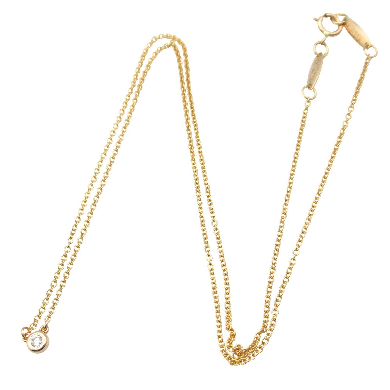 Tiffany & Co. Tiffany Co By-The-Yard Diamond Necklace K18Pg (Pink Gold) Clear Size ONE SIZE - 3 Thumbnail