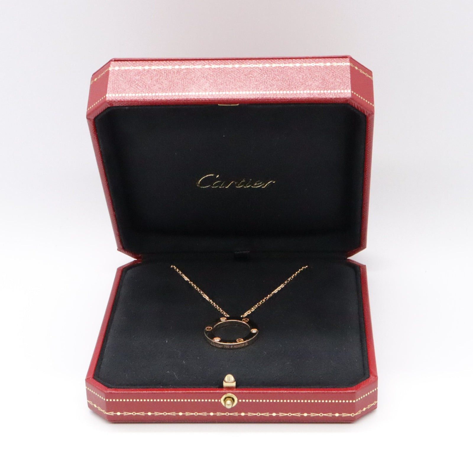Cartier Cartier Love Circle Necklace 3Pd K18Pg (Pink Gold) Diamond Clear Size ONE SIZE - 7 Thumbnail
