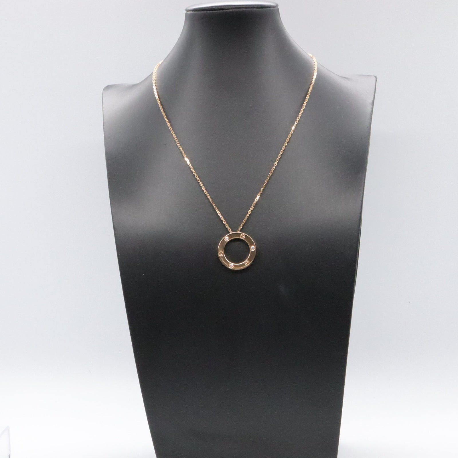Cartier Cartier Love Circle Necklace 3Pd K18Pg (Pink Gold) Diamond Clear Size ONE SIZE - 6 Thumbnail