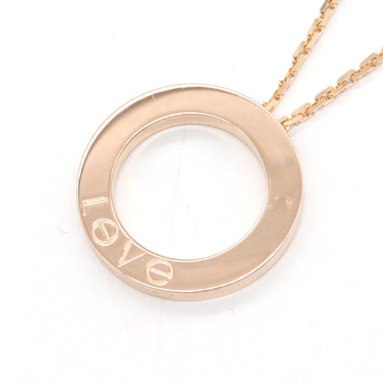 Cartier Cartier Love Circle Necklace 3Pd K18Pg (Pink Gold) Diamond Clear Size ONE SIZE - 5 Thumbnail