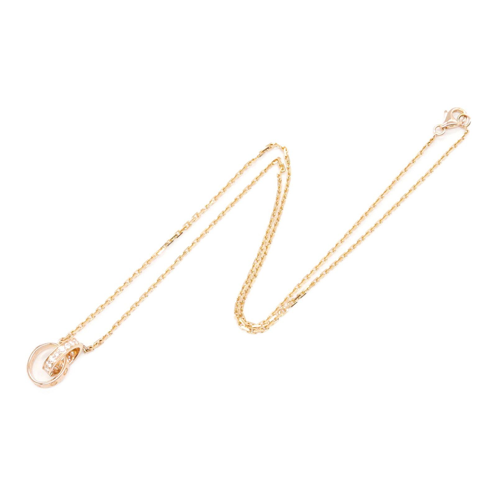 Cartier Cartier Baby Love Diamond Necklace K18Pg (Pink Gold) Clear Size ONE SIZE - 3 Thumbnail
