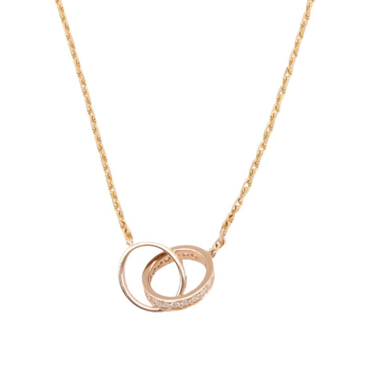 Cartier Cartier Baby Love Diamond Necklace K18Pg (Pink Gold) Clear Size ONE SIZE - 2 Thumbnail