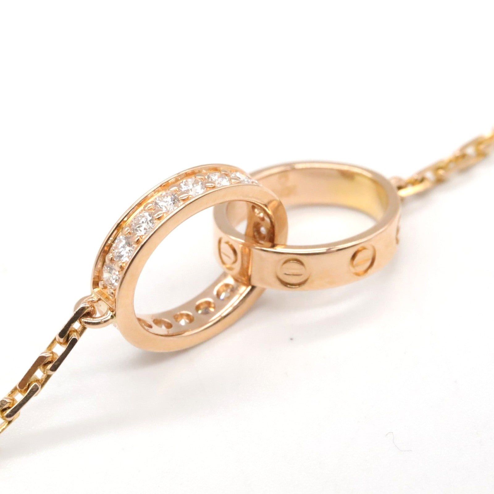 Cartier Cartier Baby Love Diamond Necklace K18Pg (Pink Gold) Clear Size ONE SIZE - 5 Thumbnail