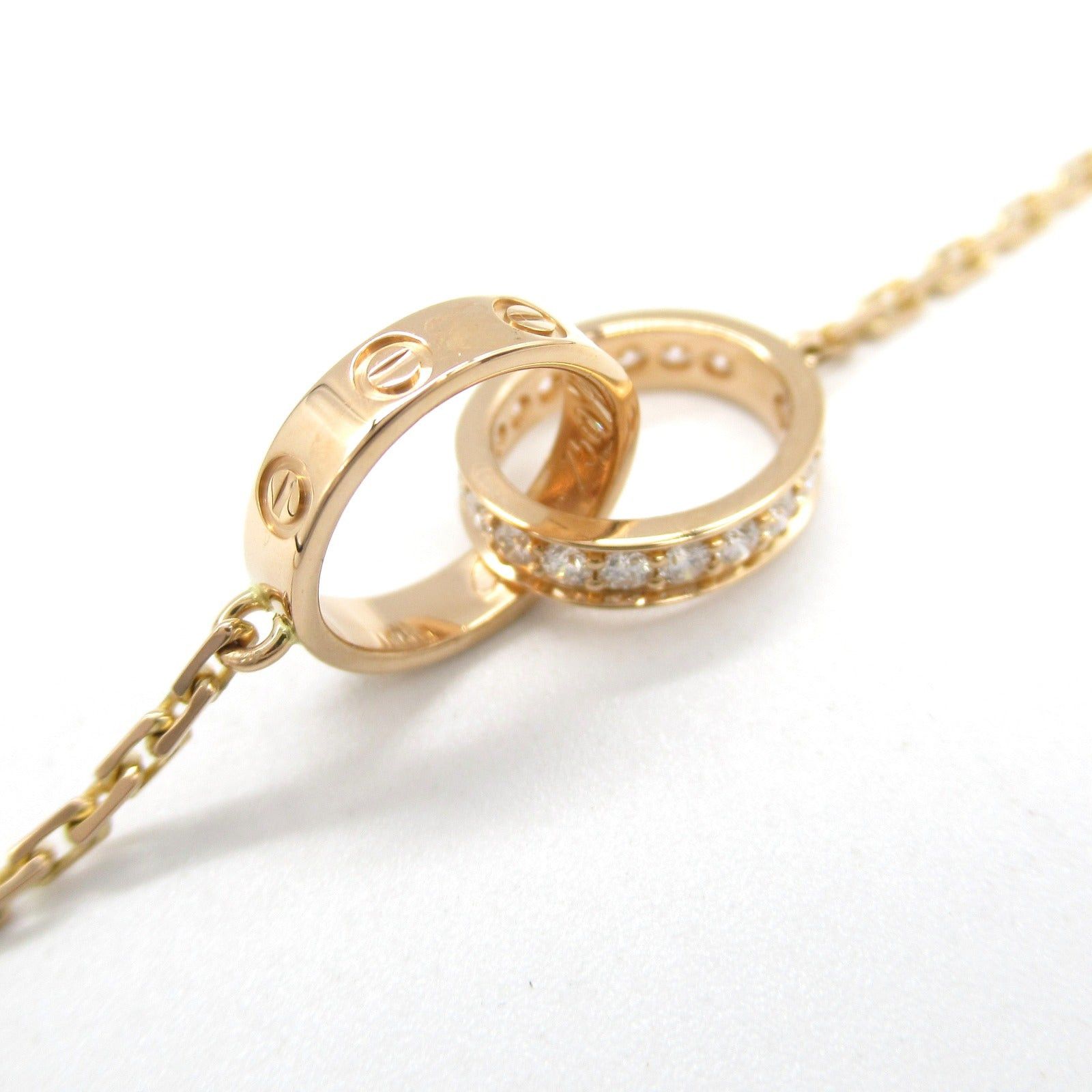 Cartier Cartier Baby Love Necklace Diamond K18Pg (Pink Gold) Clear Size ONE SIZE - 4 Thumbnail
