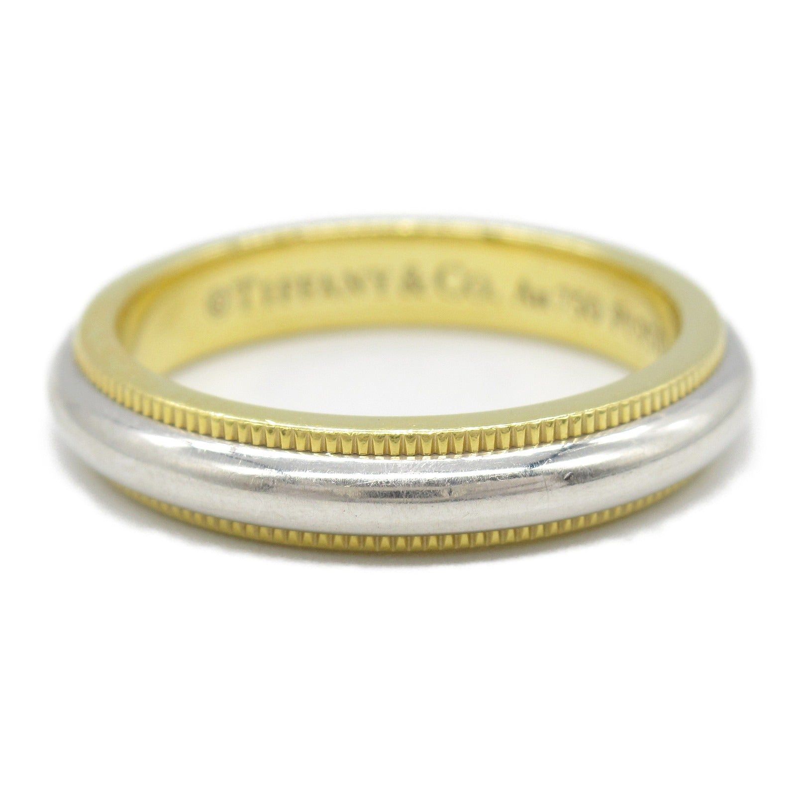 Tiffany & Co. Tiffany Co Milgrain Ring Pt950 Platinum K18 (Yellow Gold) Silver Gold Size ONE SIZE - 2 Thumbnail