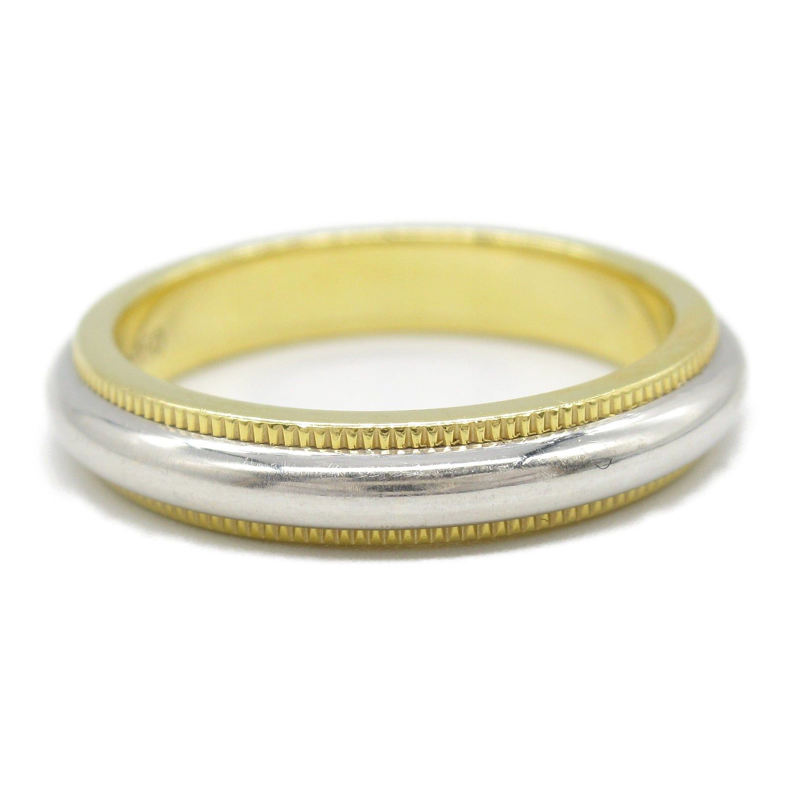 Tiffany & Co. Tiffany Co Milgrain Ring Pt950 Platinum K18 (Yellow Gold) Silver Gold Size ONE SIZE - 3 Thumbnail