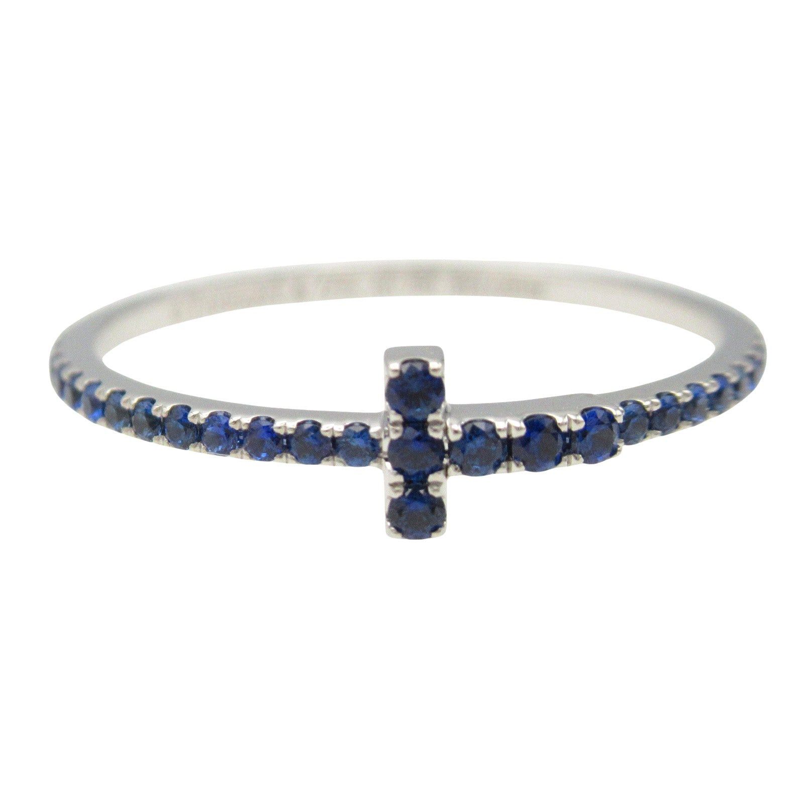 Tiffany & Co. Tiffany Co T-Wire Blue Sapphire Ring K18Wg (White Gold) Size ONE SIZE - 2 Thumbnail
