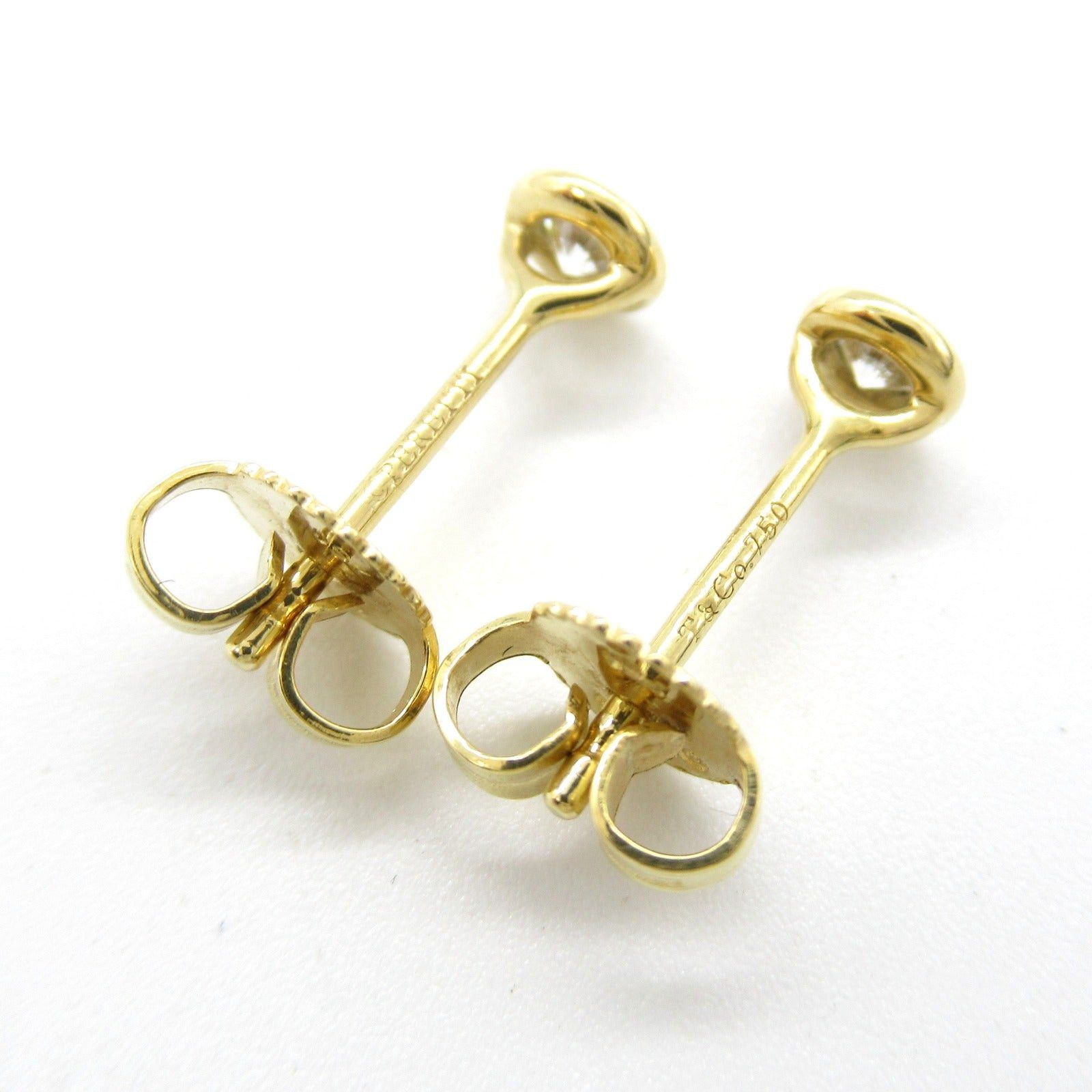 Tiffany & Co. Tiffany Co By-The-Yard Earrings K18 (Yellow Gold) Diamond Clear Size ONE SIZE - 2 Thumbnail