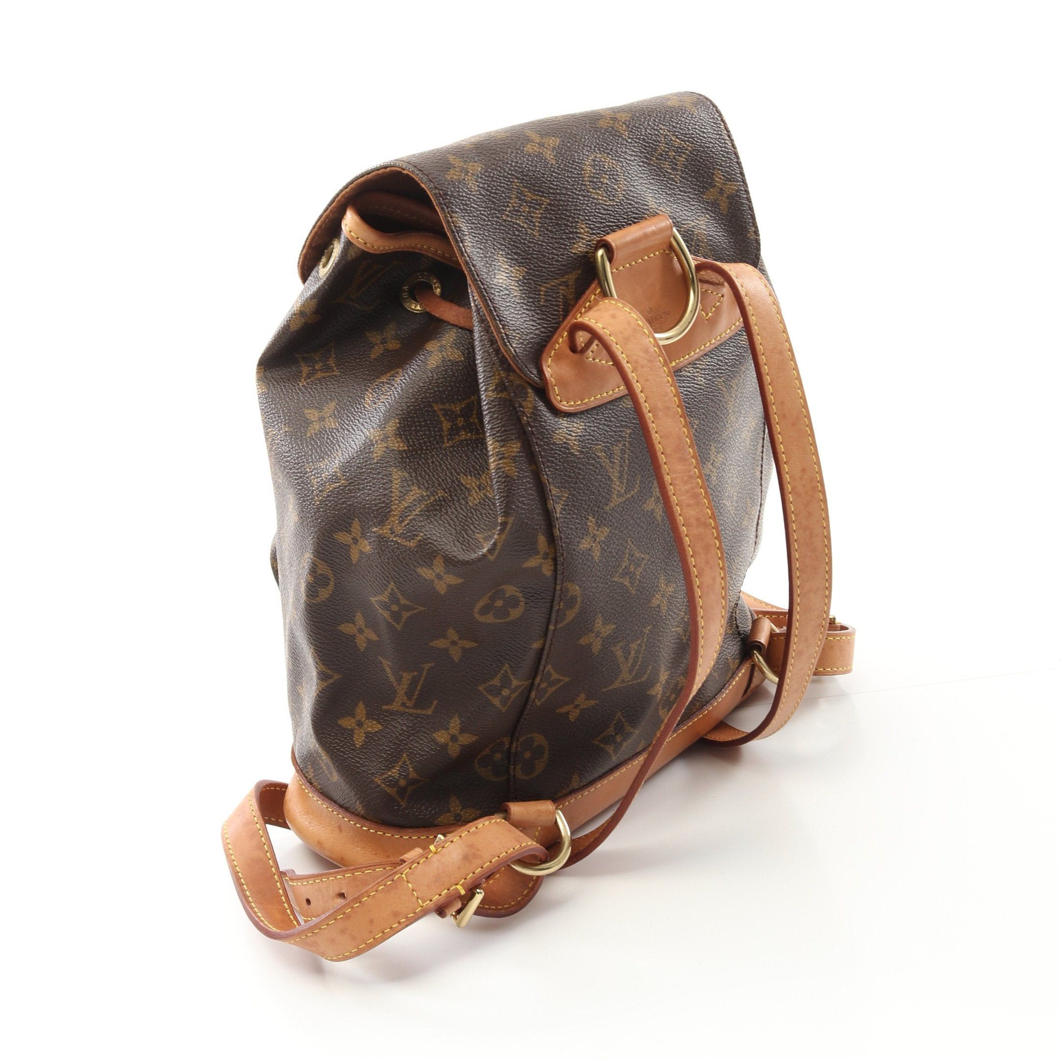 Louis Vuitton Louis Vuitton Montsouris Mm Monogram Backpack Rucksack Leather Brown Size ONE SIZE - 2 Thumbnail