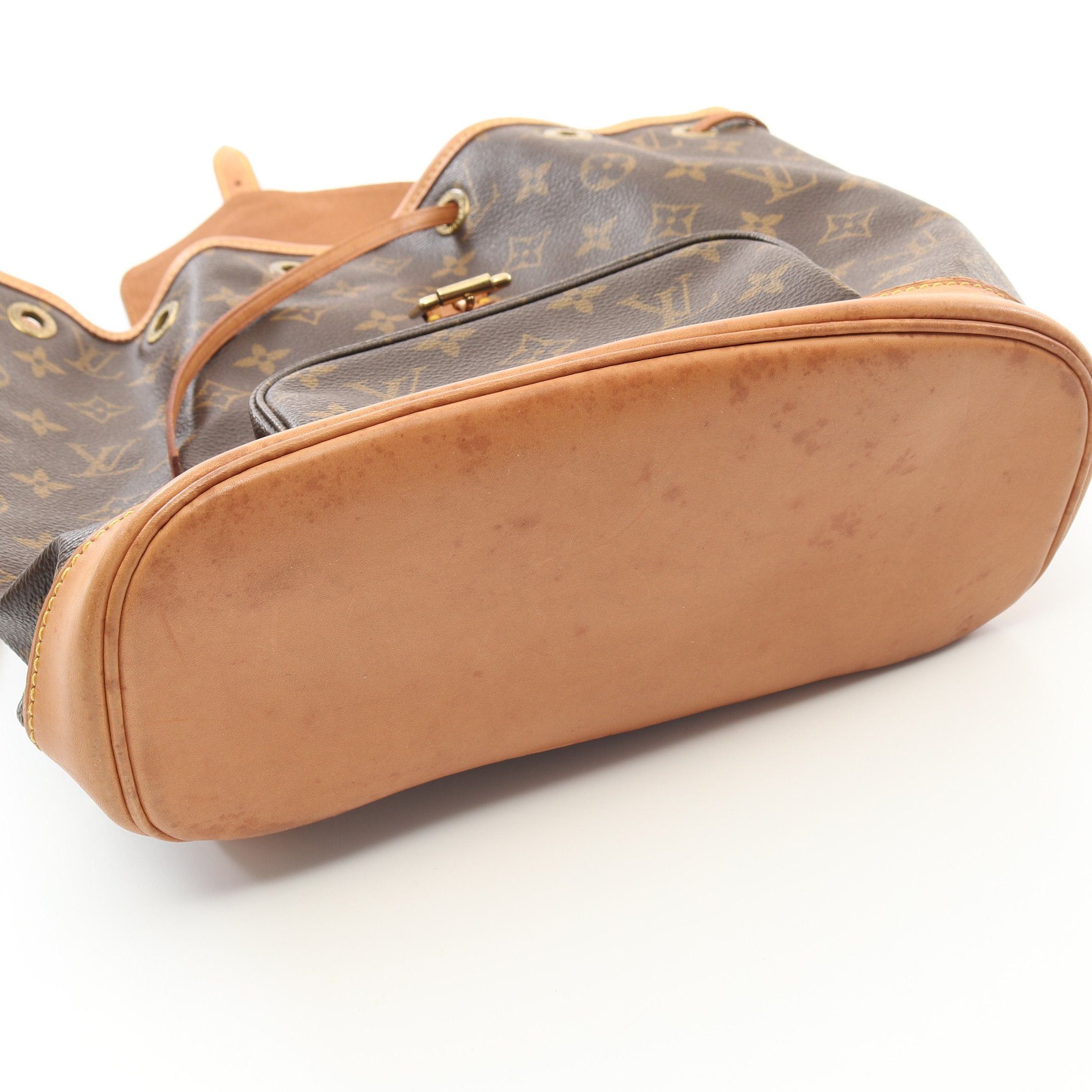 Louis Vuitton Louis Vuitton Montsouris Mm Monogram Backpack Rucksack Leather Brown Size ONE SIZE - 6 Thumbnail