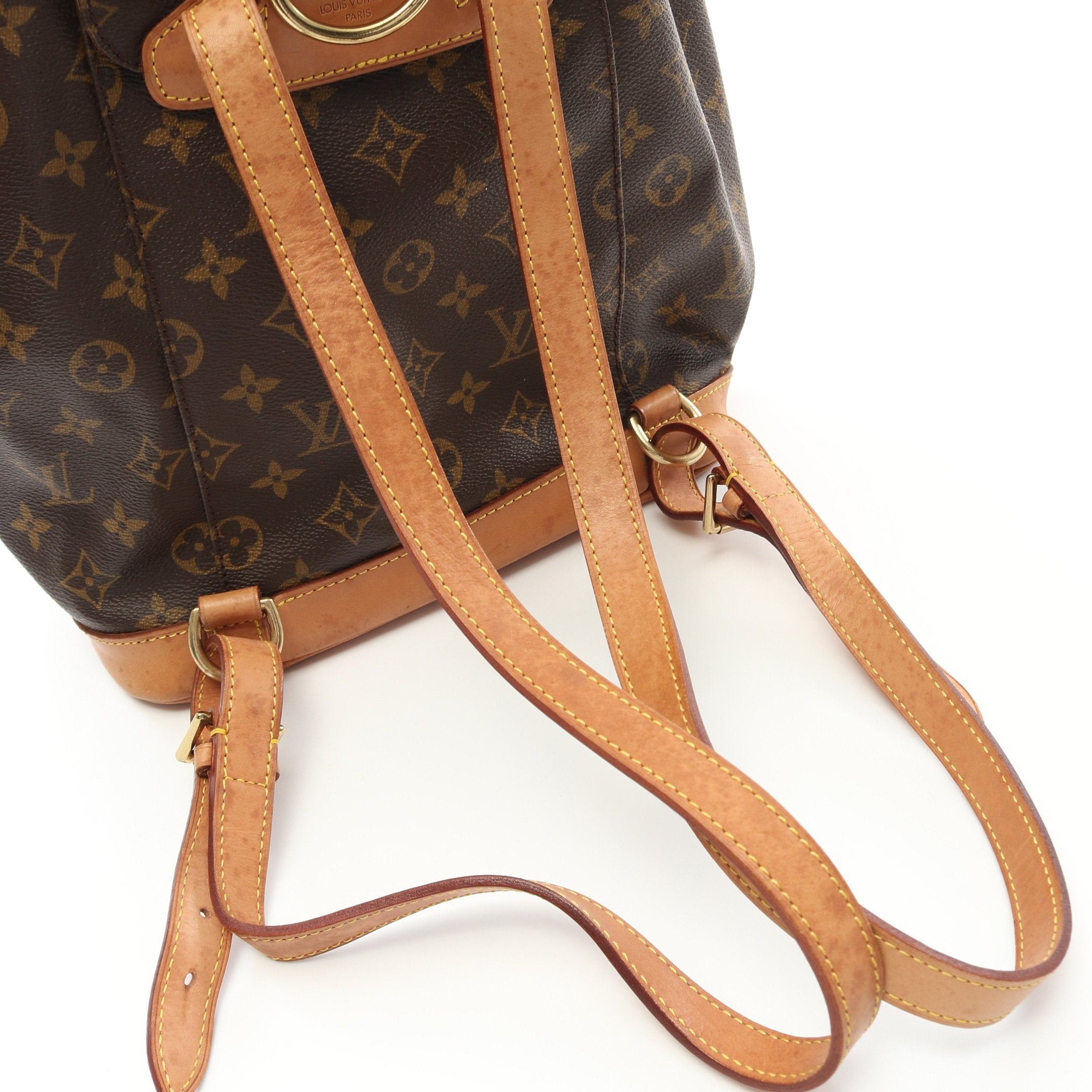Louis Vuitton Louis Vuitton Montsouris Mm Monogram Backpack Rucksack Leather Brown Size ONE SIZE - 9 Thumbnail