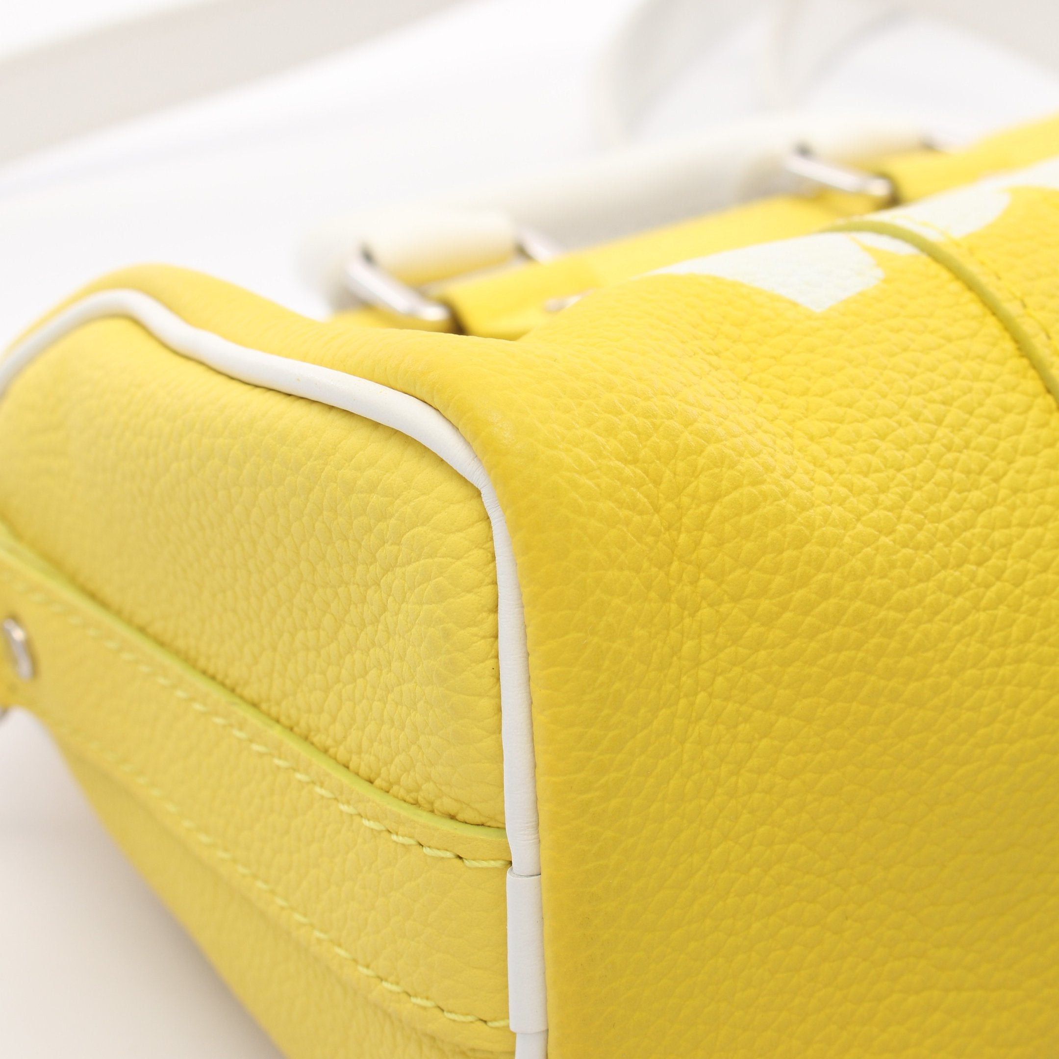 Louis Vuitton Louis Vuitton Keepall Xs Everyday Lv Handbag Mini Boston Bag Leather Yellow White Size ONE SIZE - 9 Thumbnail
