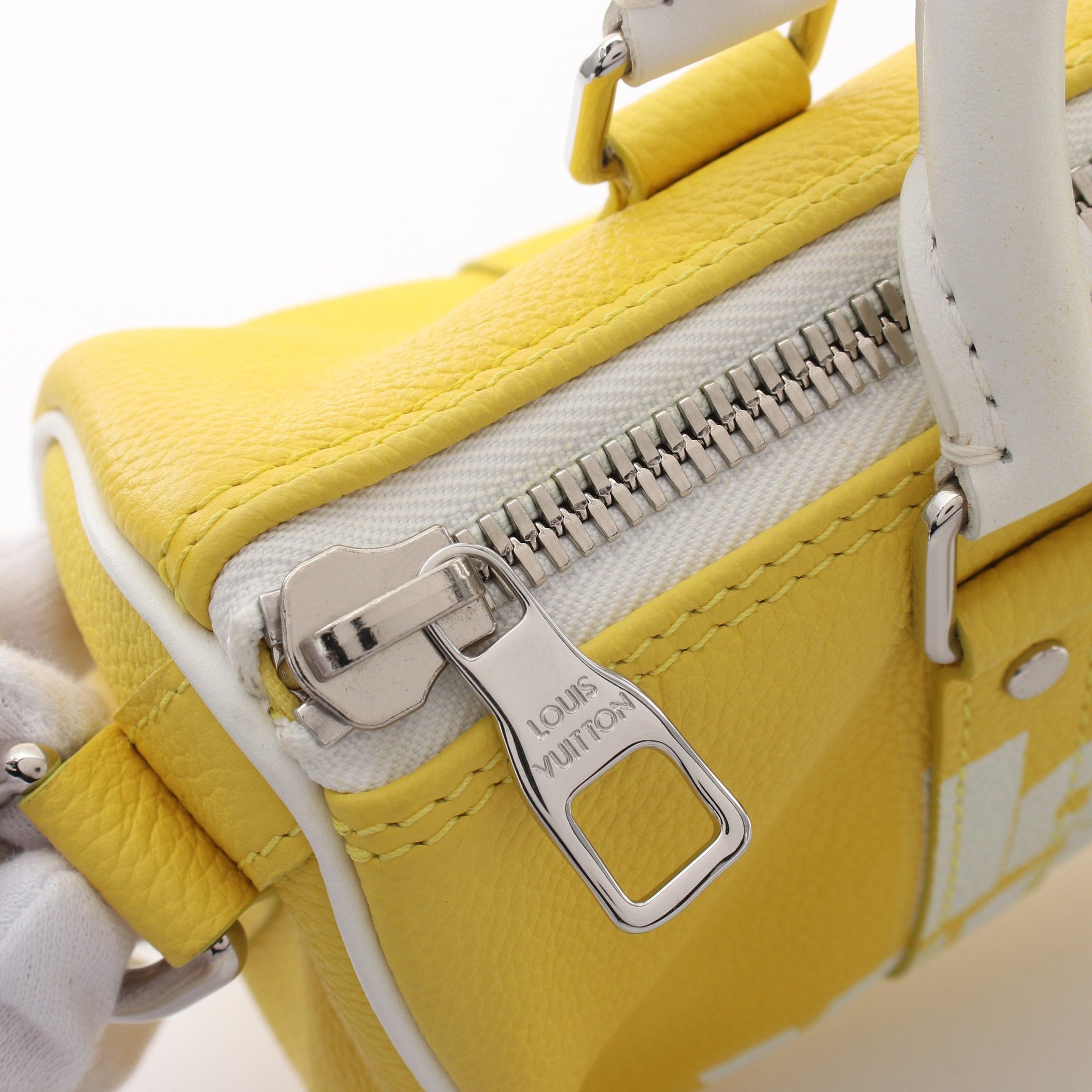 Louis Vuitton Louis Vuitton Keepall Xs Everyday Lv Handbag Mini Boston Bag Leather Yellow White Size ONE SIZE - 6 Thumbnail