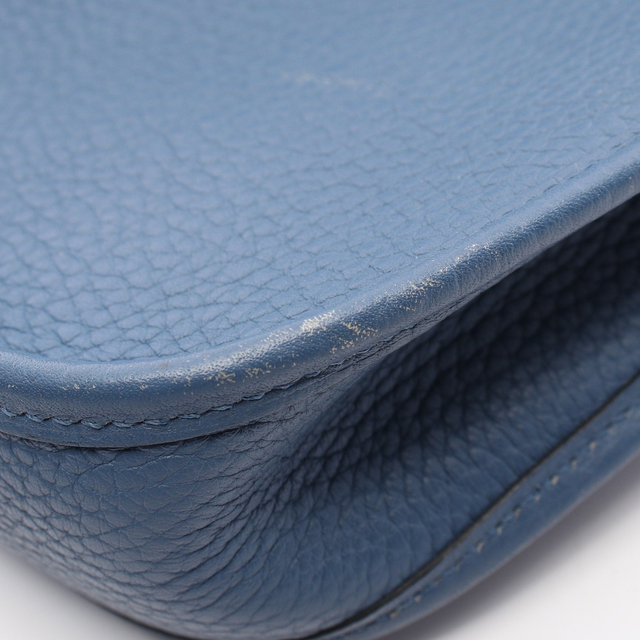 Hermes Hermes Evelyn Tpm Amazon Blue Agate Shoulder Bag Clemence Leather Silver Hardware X Stamp Size ONE SIZE - 8 Thumbnail