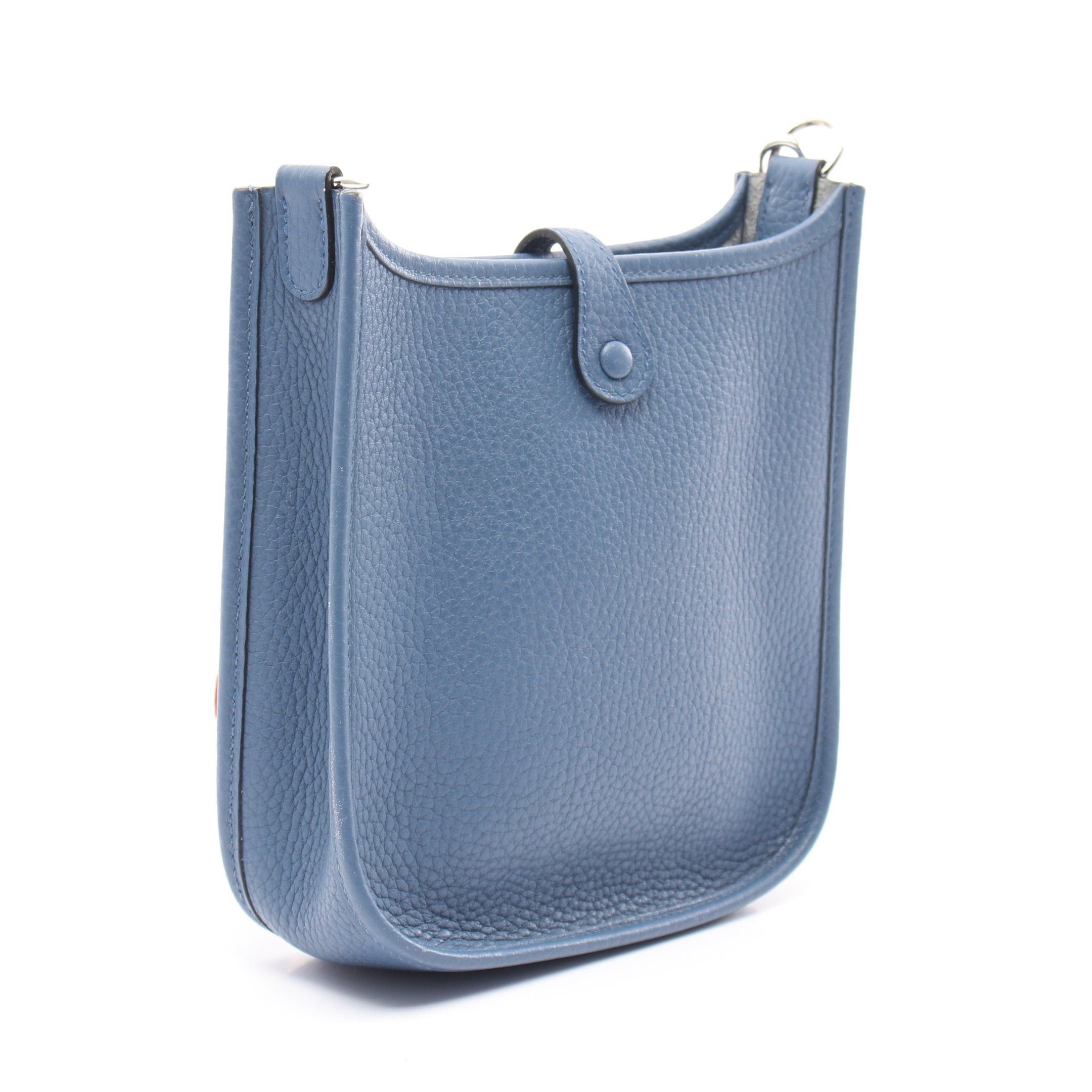 Hermes Hermes Evelyn Tpm Amazon Blue Agate Shoulder Bag Clemence Leather Silver Hardware X Stamp Size ONE SIZE - 2 Thumbnail