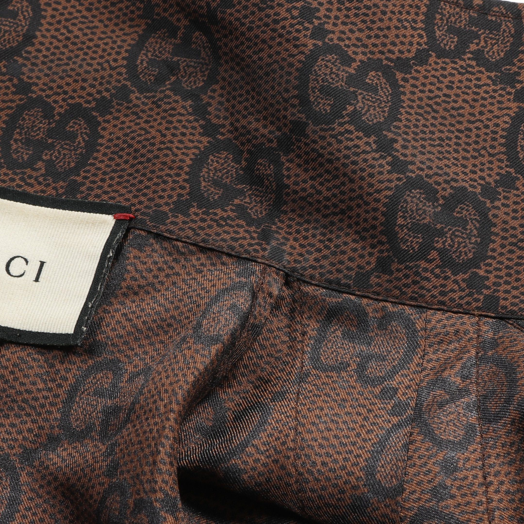 Gucci Gucci Gg Supreme Zip Up Jacket Track Silk Brown Size ONE SIZE - 7 Thumbnail