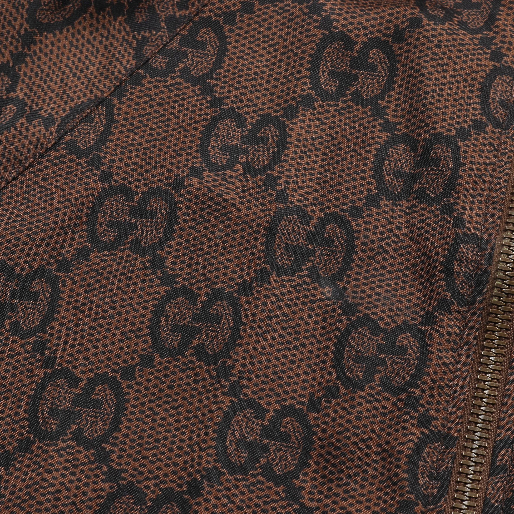 Gucci Gucci Gg Supreme Zip Up Jacket Track Silk Brown Size ONE SIZE - 5 Thumbnail