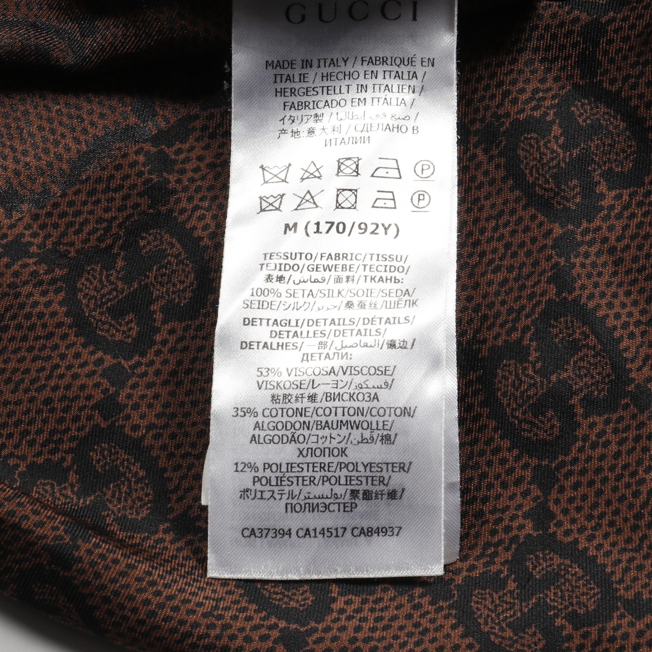 Gucci Gucci Gg Supreme Zip Up Jacket Track Silk Brown Size ONE SIZE - 4 Thumbnail
