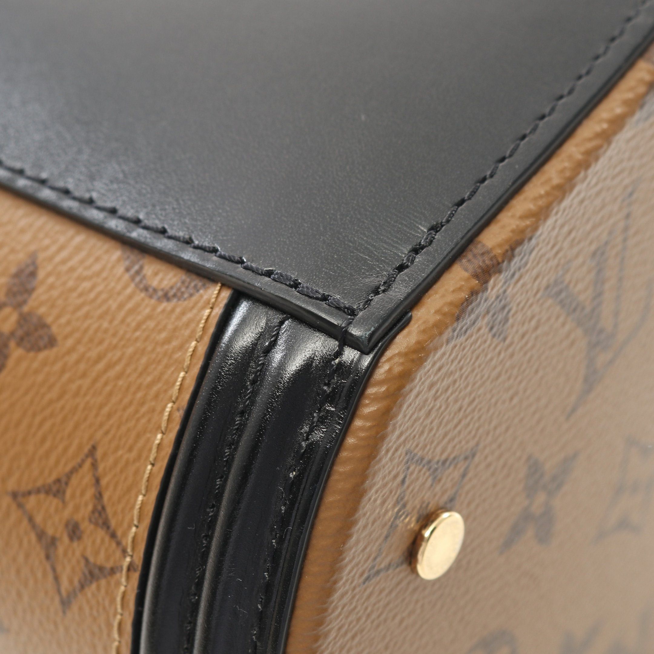 Louis Vuitton Louis Vuitton Cannes Monogram Reverse Handbag Vanity Bag Leather Brown Black Size ONE SIZE - 8 Thumbnail