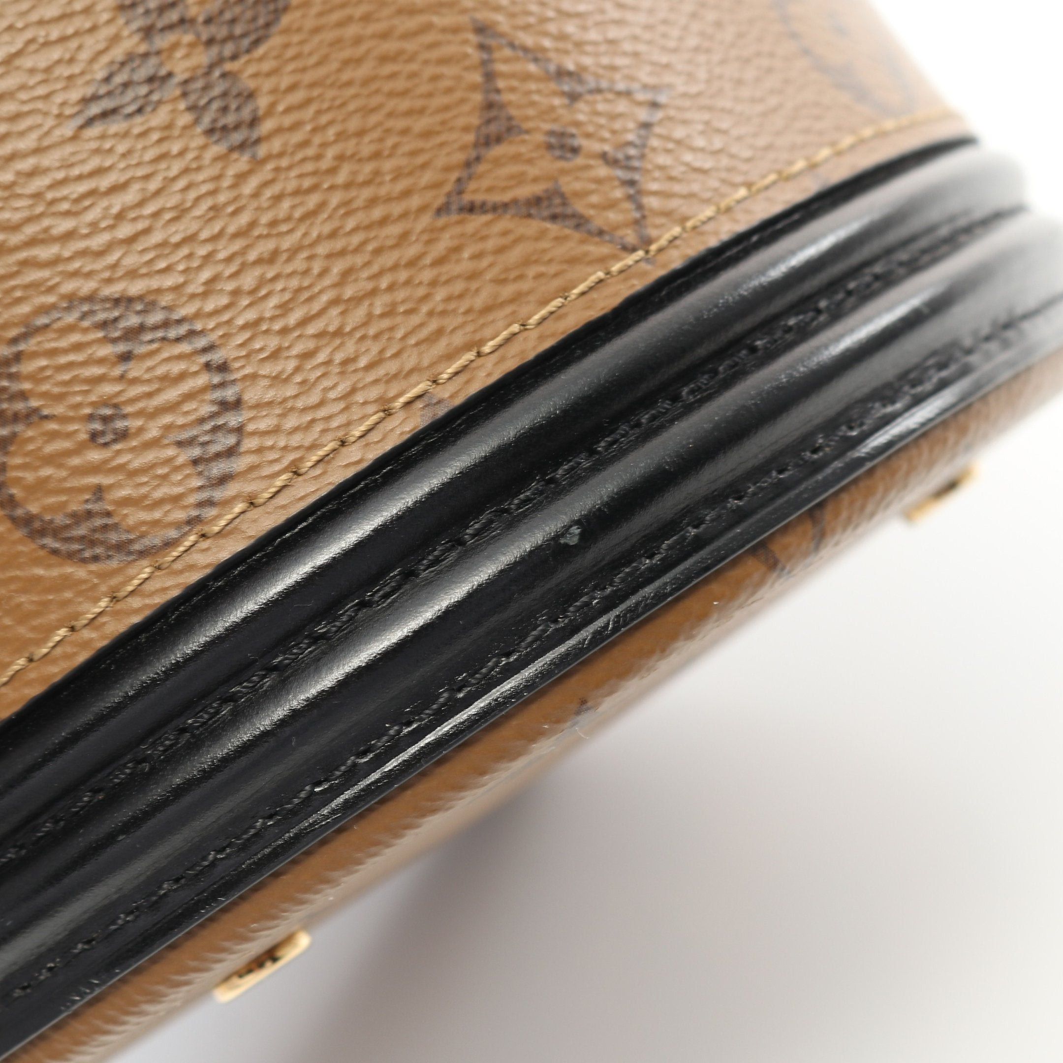 Louis Vuitton Louis Vuitton Cannes Monogram Reverse Handbag Vanity Bag Leather Brown Black Size ONE SIZE - 9 Thumbnail