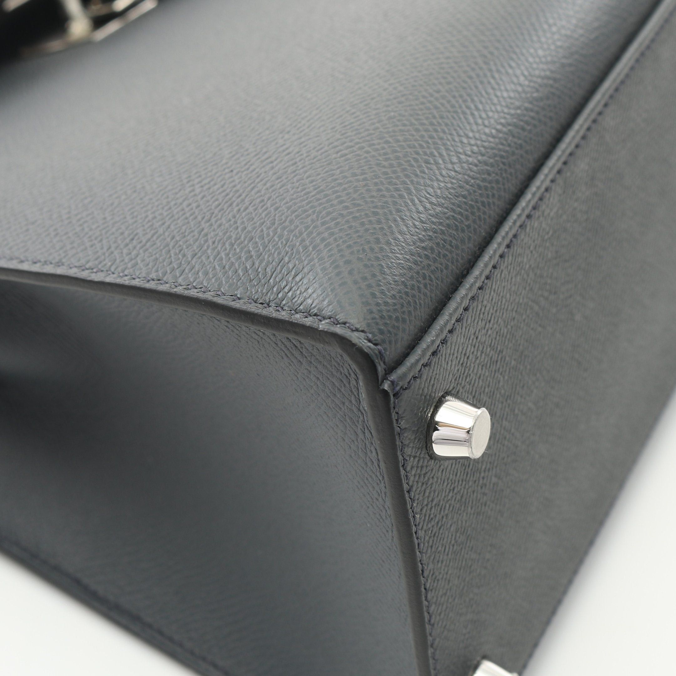 Hermes Hermes Kelly28 Grimist Handbag Veau Epsom Gray Silver Hardware Outside Sewing Double Engraved Size ONE SIZE - 7 Thumbnail