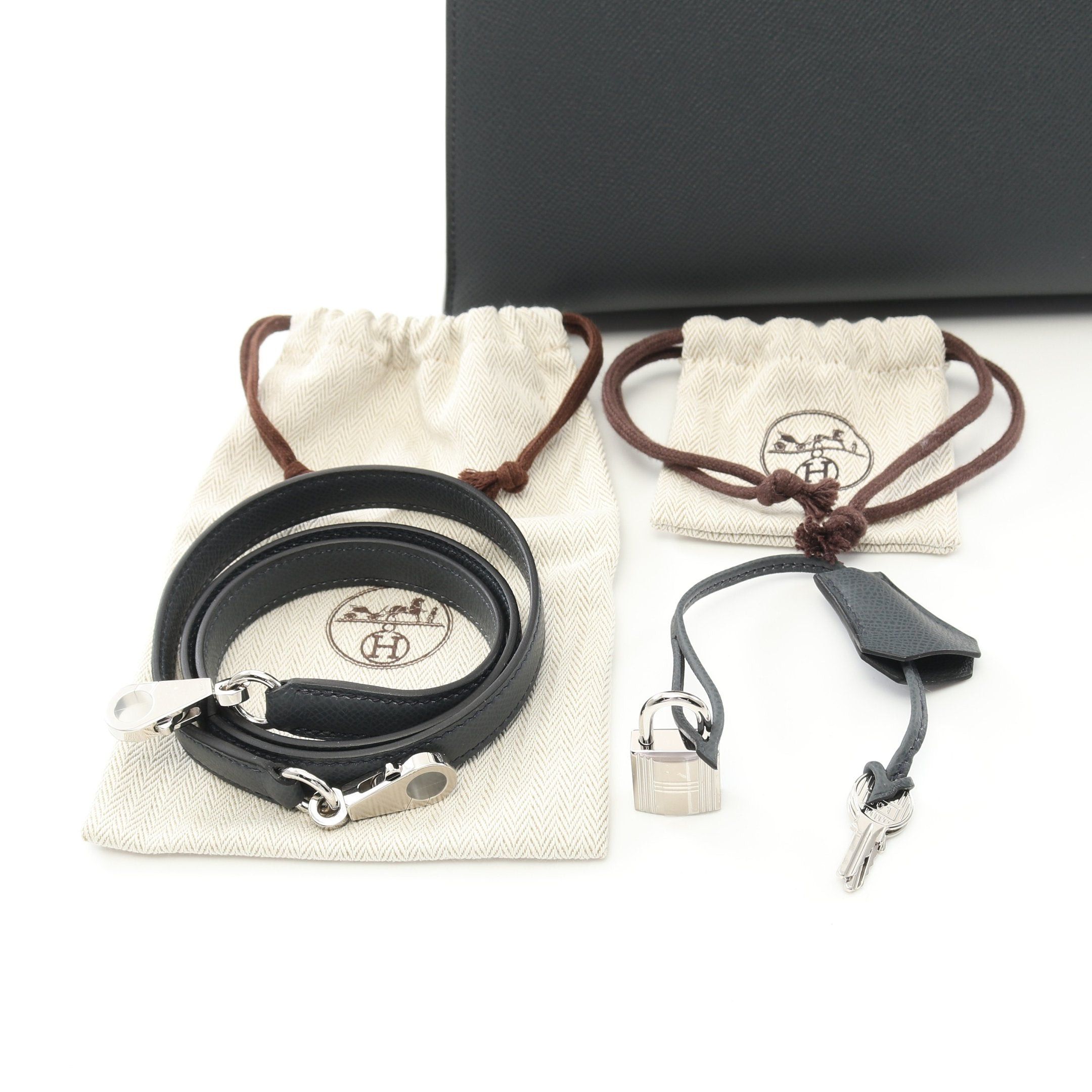 Hermes Hermes Kelly28 Grimist Handbag Veau Epsom Gray Silver Hardware Outside Sewing Double Engraved Size ONE SIZE - 6 Thumbnail