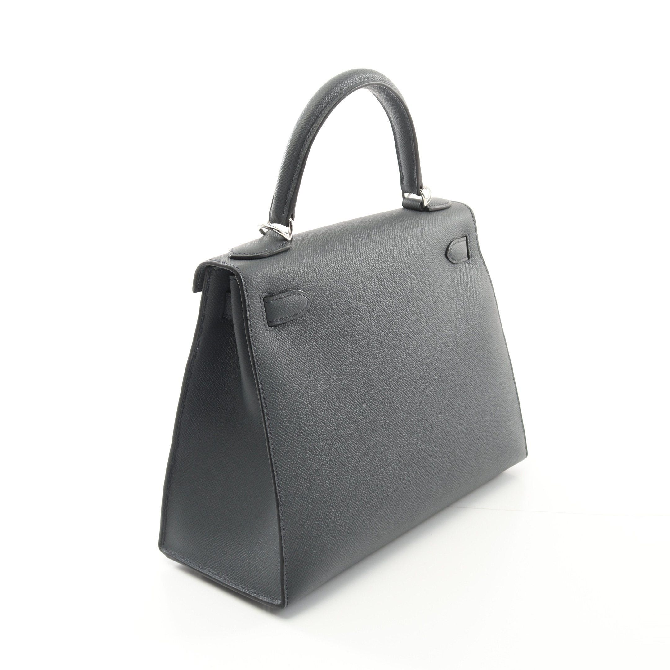 Hermes Hermes Kelly28 Grimist Handbag Veau Epsom Gray Silver Hardware Outside Sewing Double Engraved Size ONE SIZE - 2 Thumbnail