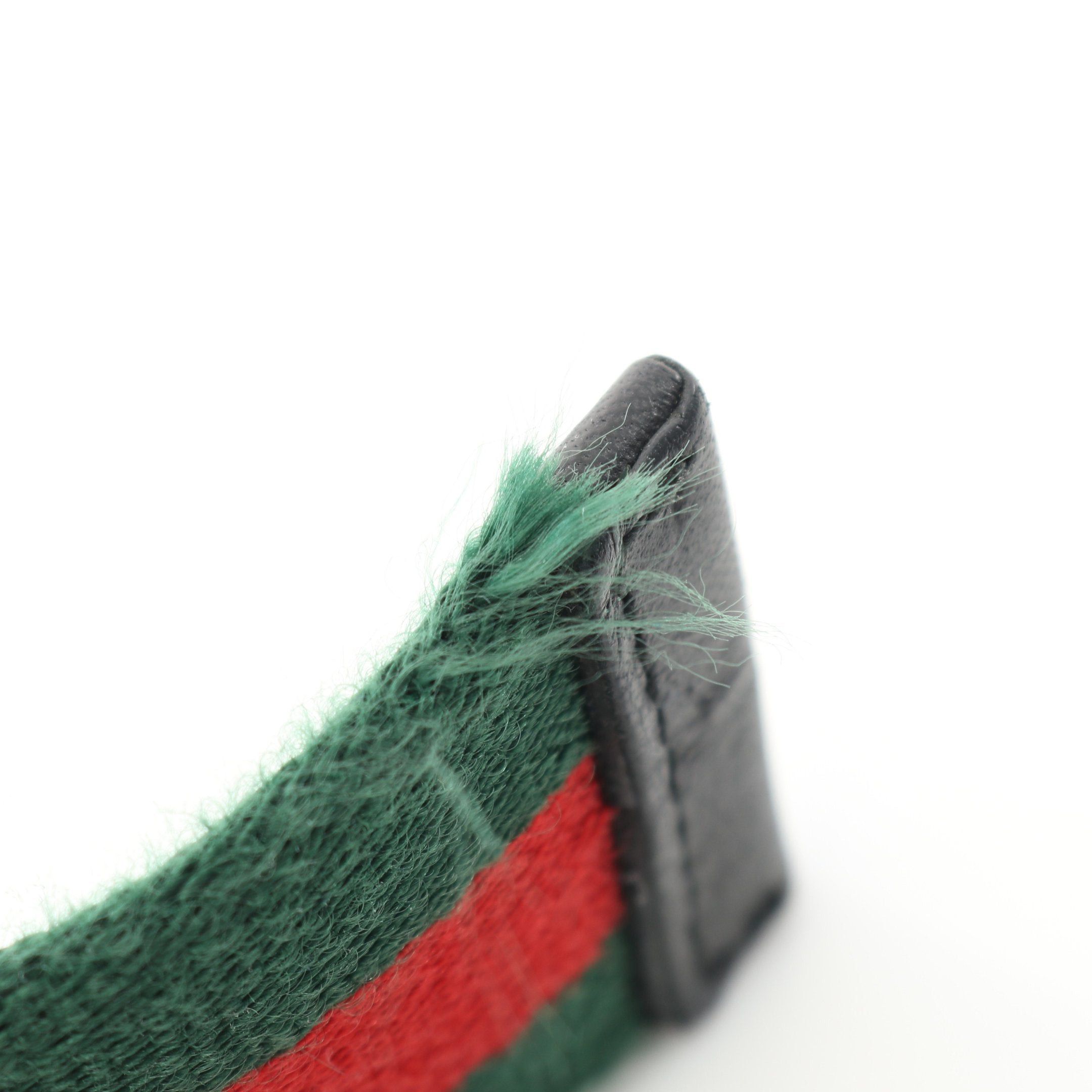 Gucci Gucci Sherry Line Belt Canvas Leather Green Red Black Size ONE SIZE - 4 Thumbnail
