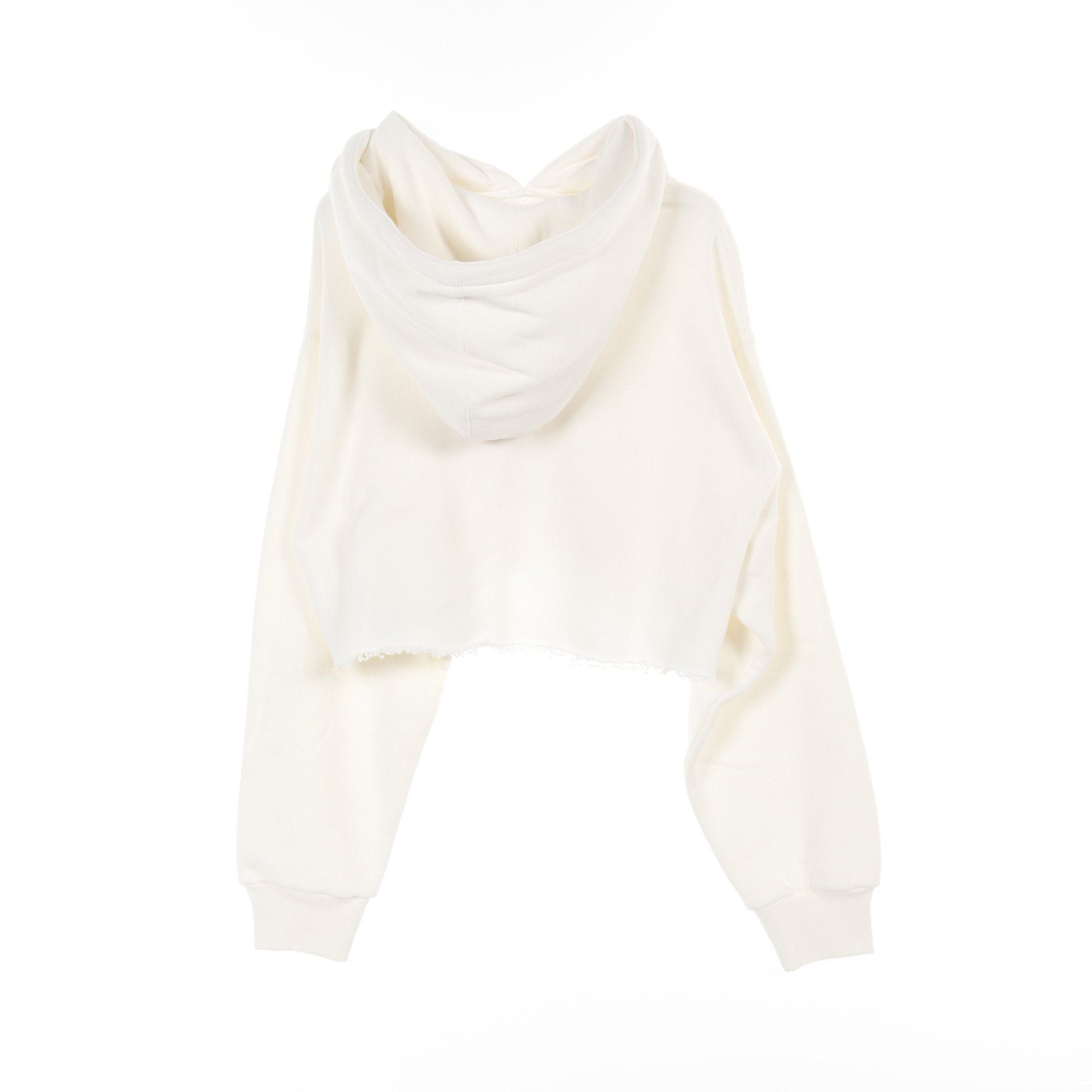 Gucci Gucci Gucci * Adidas Cropped Pullover Hoodie Cut Off Cotton White Size ONE SIZE - 2 Thumbnail