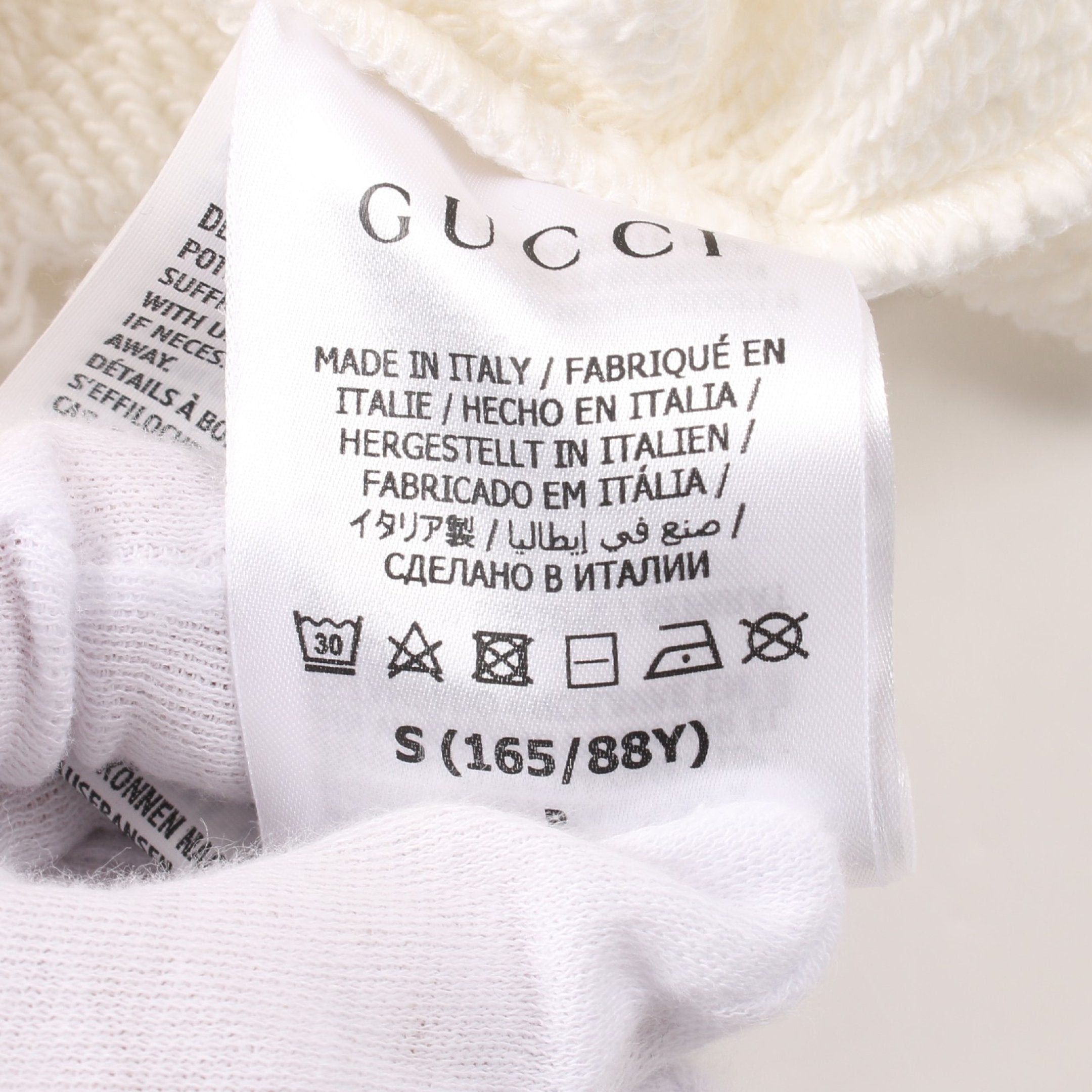 Gucci Gucci Gucci * Adidas Cropped Pullover Hoodie Cut Off Cotton White Size ONE SIZE - 4 Thumbnail