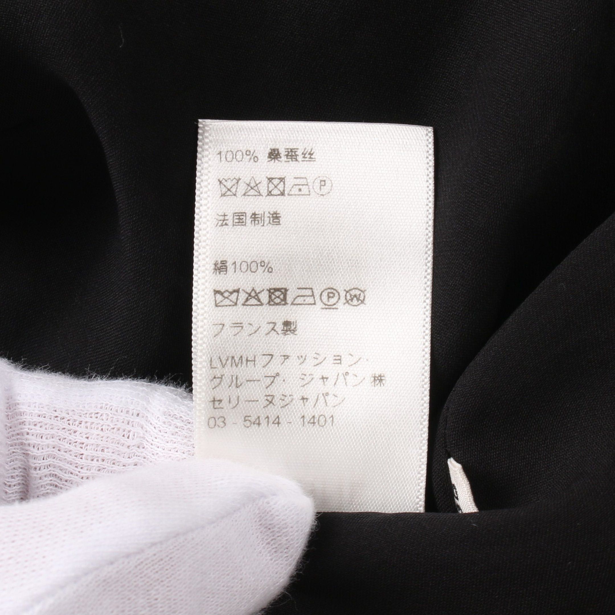 Celine Celine One Piece Dot All-Over Pattern Silk Black White Size ONE SIZE - 4 Thumbnail