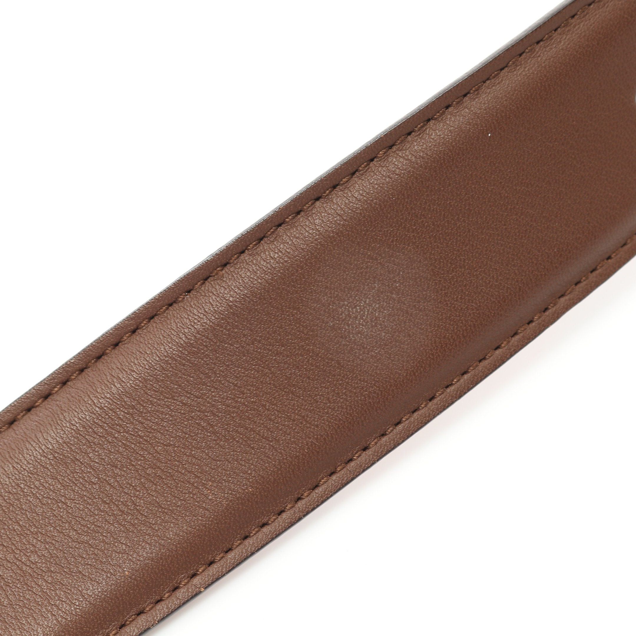 Gucci Gucci Interlocking G Belt Leather Brown Gold Hardware Size ONE SIZE - 5 Thumbnail