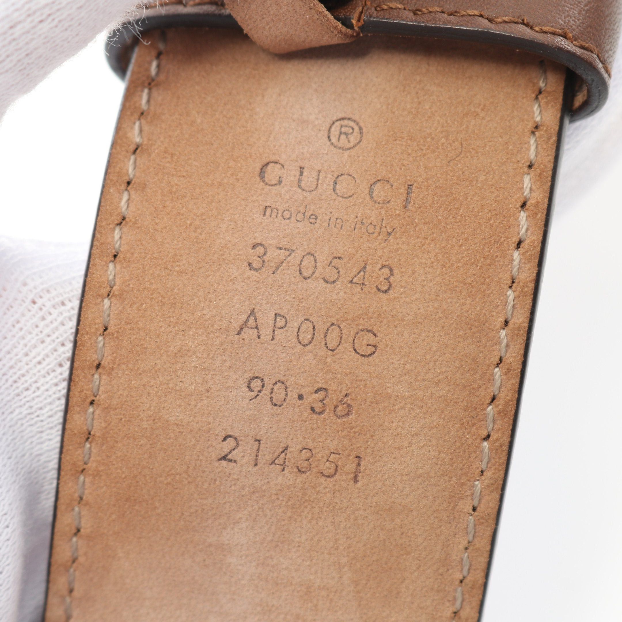 Gucci Gucci Interlocking G Belt Leather Brown Gold Hardware Size ONE SIZE - 4 Thumbnail