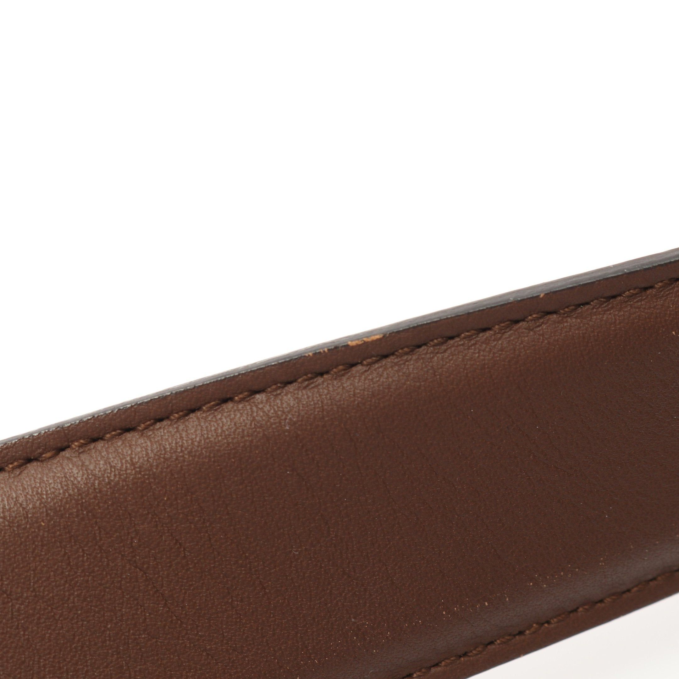Gucci Gucci Interlocking G Belt Leather Brown Gold Hardware Size ONE SIZE - 7 Thumbnail