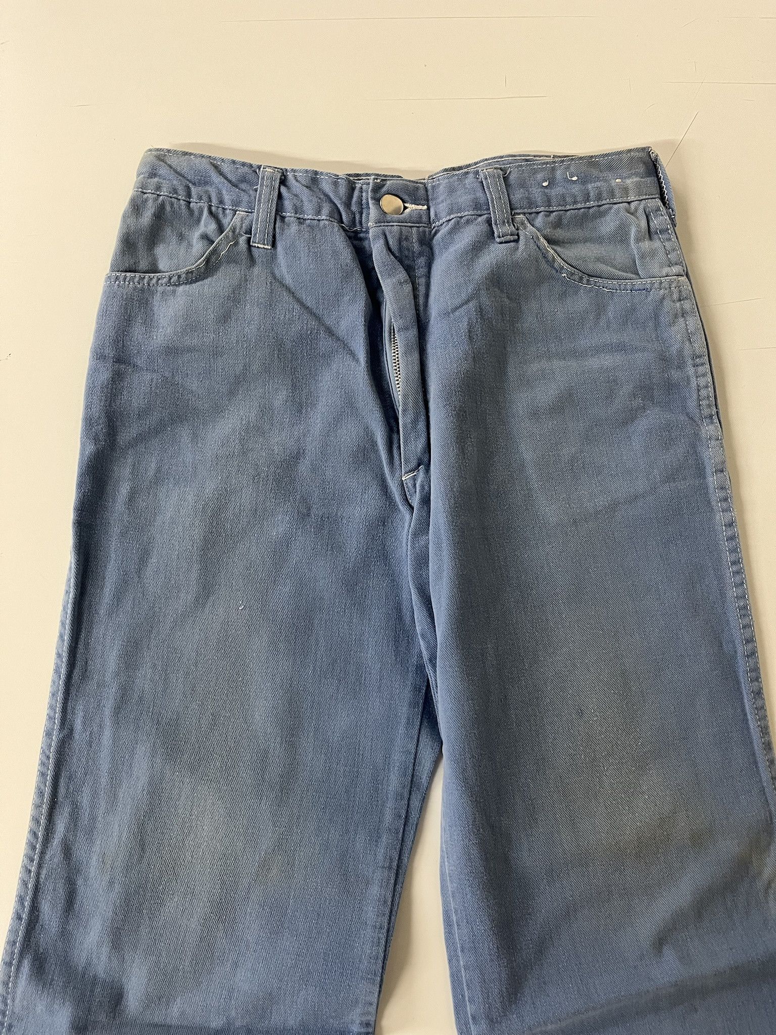 Levi's Vintage 1970s Flare Blue Denim Size US 30 / EU 46 - 2 Thumbnail