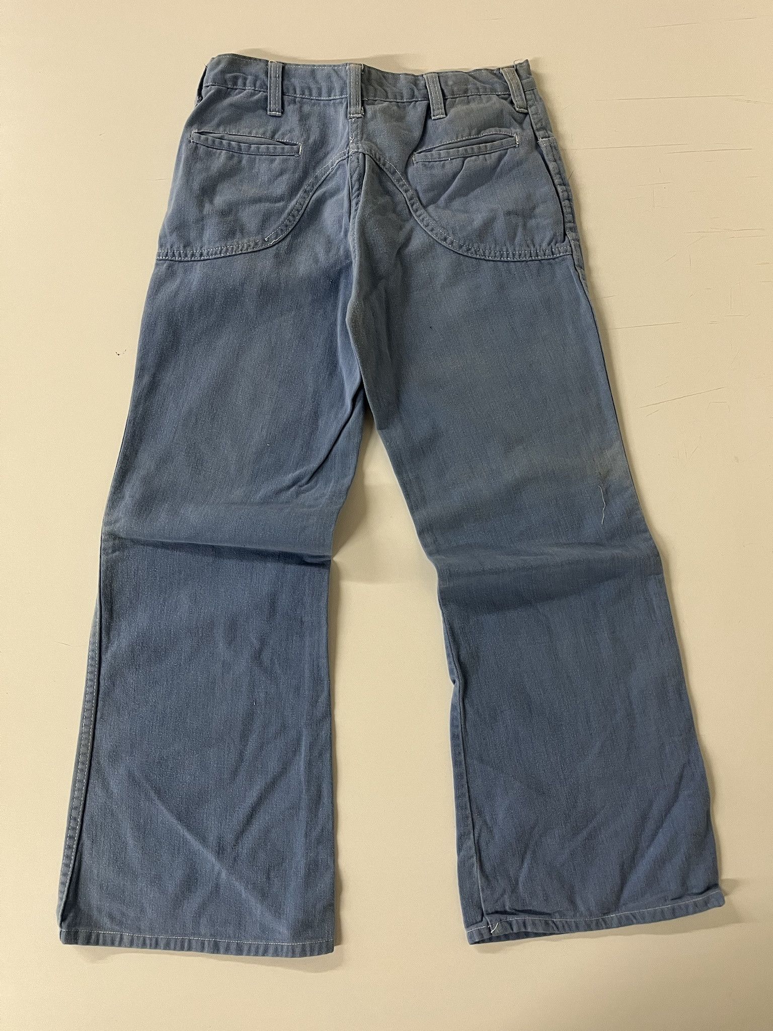 Levi's Vintage 1970s Flare Blue Denim Size US 30 / EU 46 - 6 Thumbnail