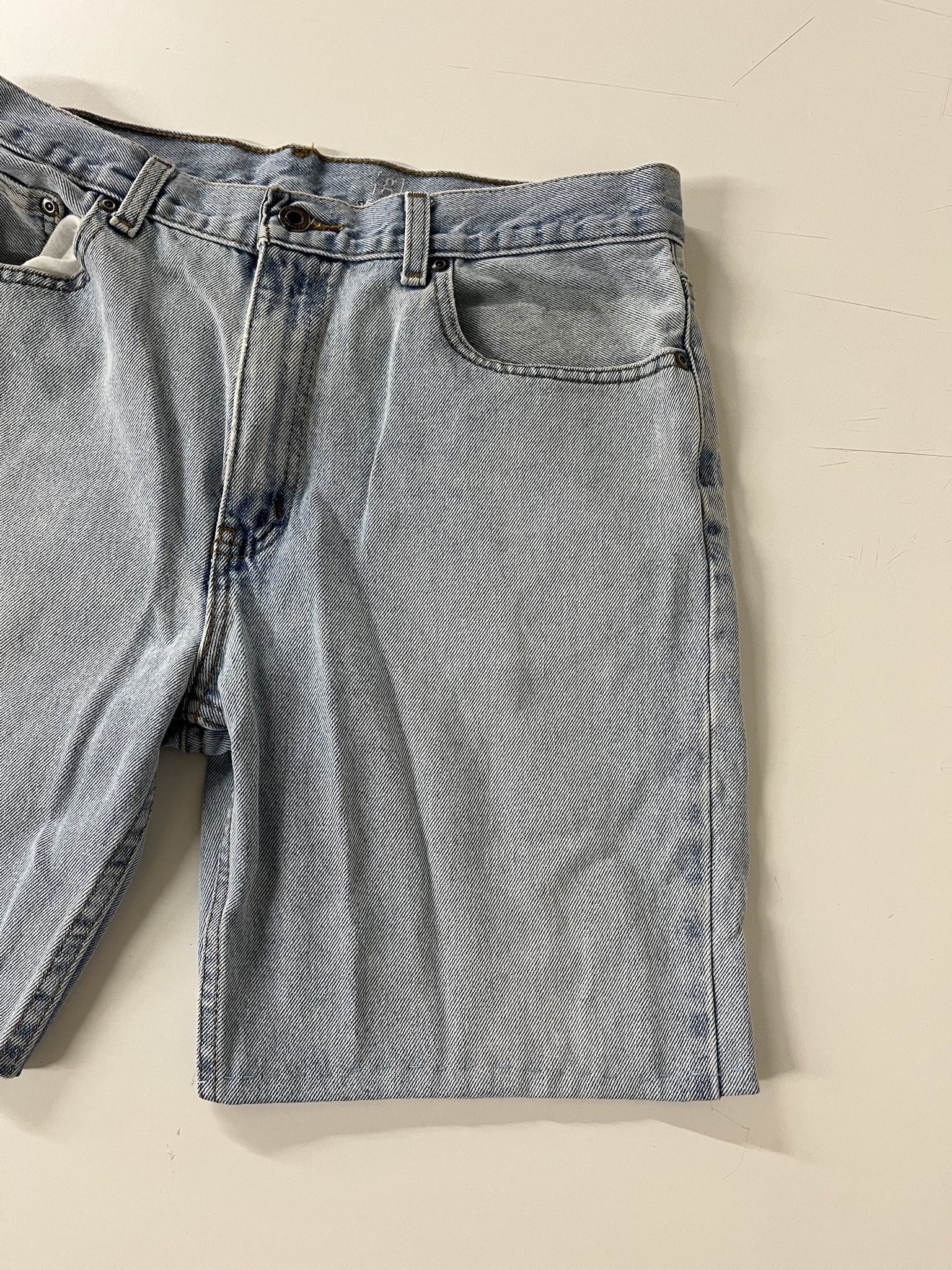 Levi's × Wrangler Vintage Jean Shorts 1990s Light Wash Jorts Size 35 Size US 35 - 3 Thumbnail