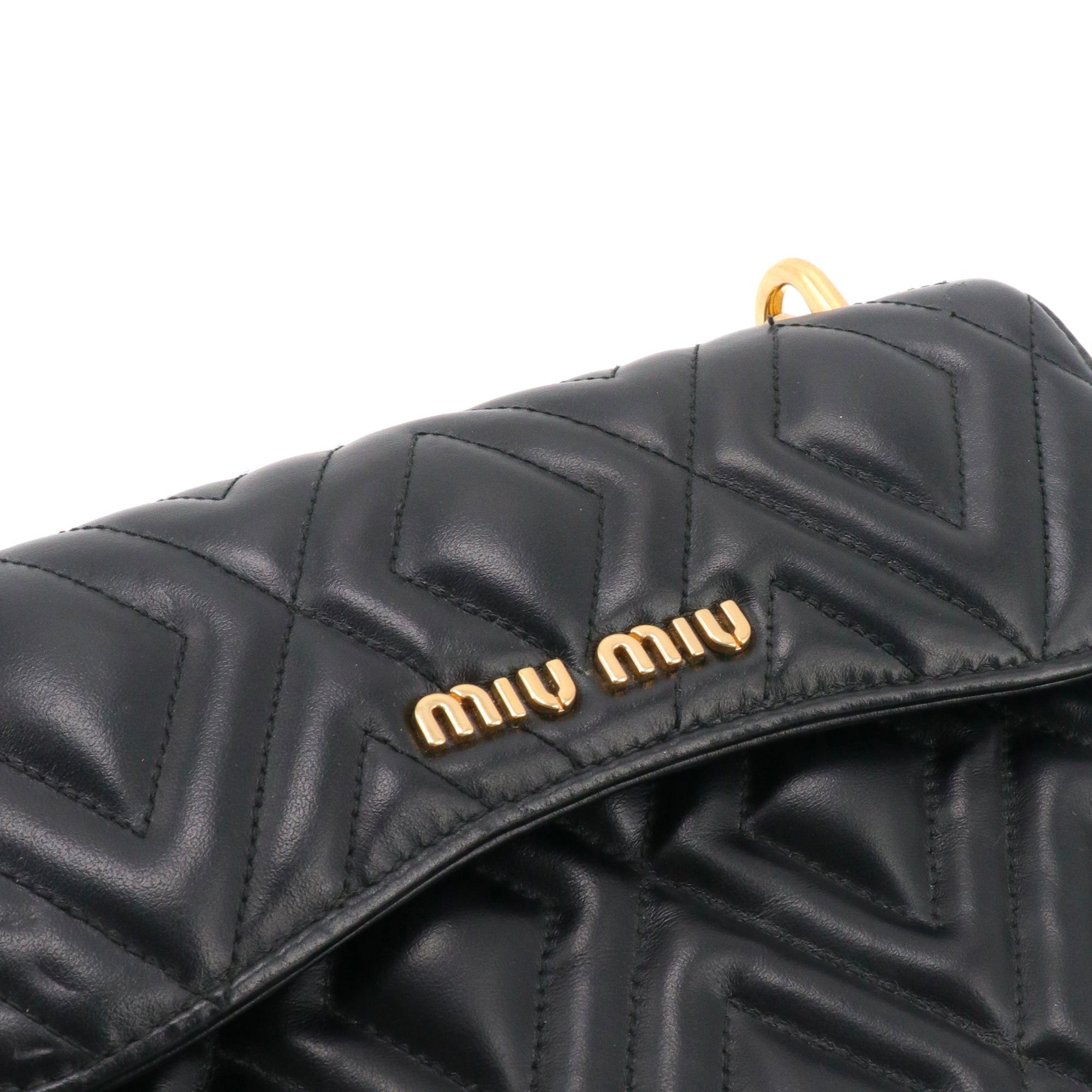 Miu Miu MIU MIU - Miu Miu shoulder bag in black quilted nappa leather Size ONE SIZE - 5 Thumbnail