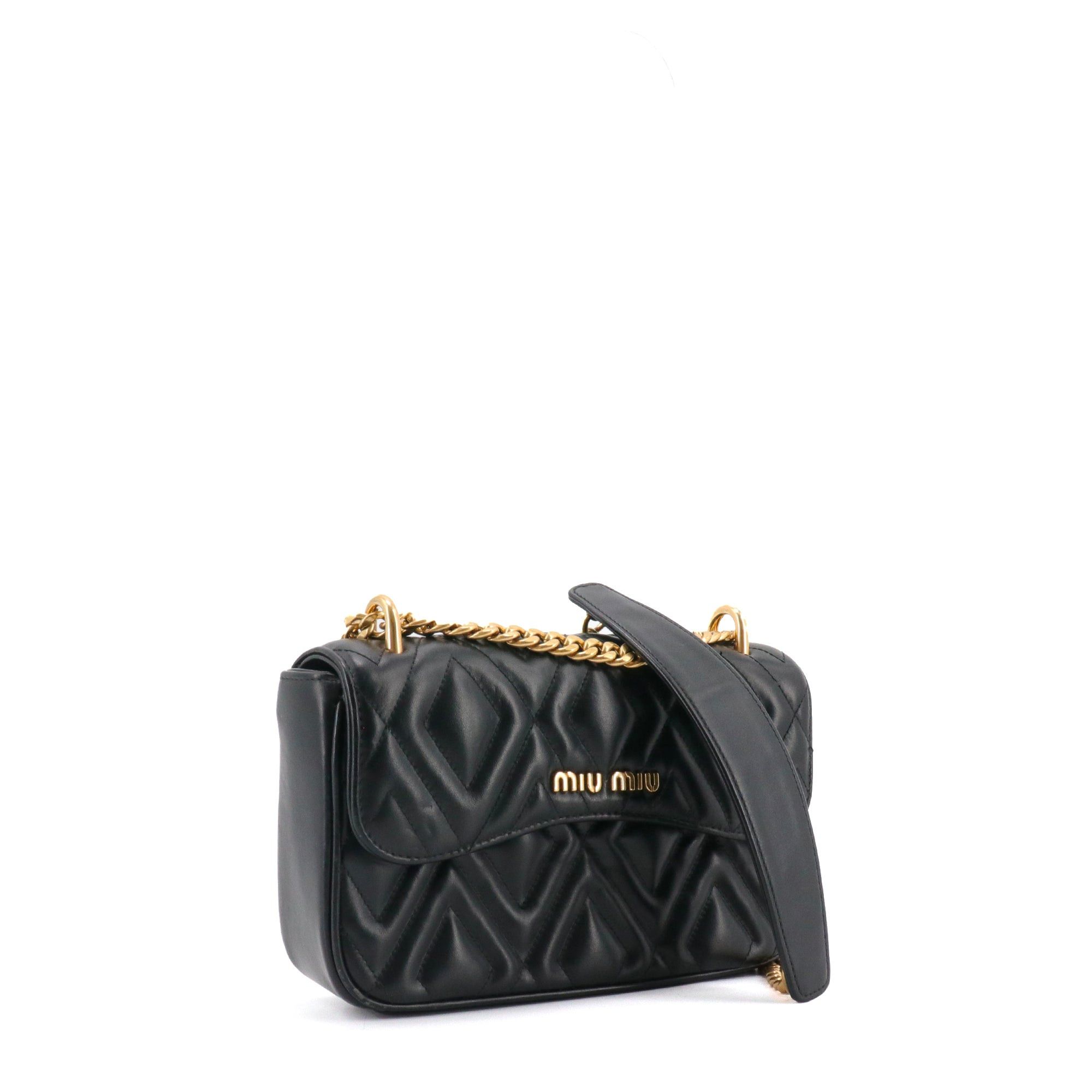 Miu Miu MIU MIU - Miu Miu shoulder bag in black quilted nappa leather Size ONE SIZE - 2 Thumbnail