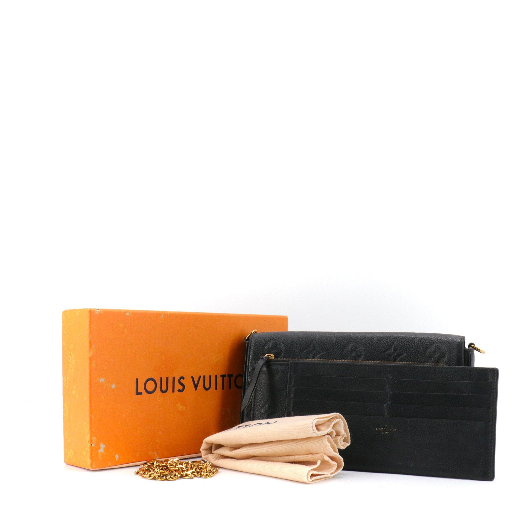 Louis Vuitton LOUIS VUITTON - Louis Vuitton Felicie clutch in black imprint leather Size ONE SIZE - 11 Thumbnail