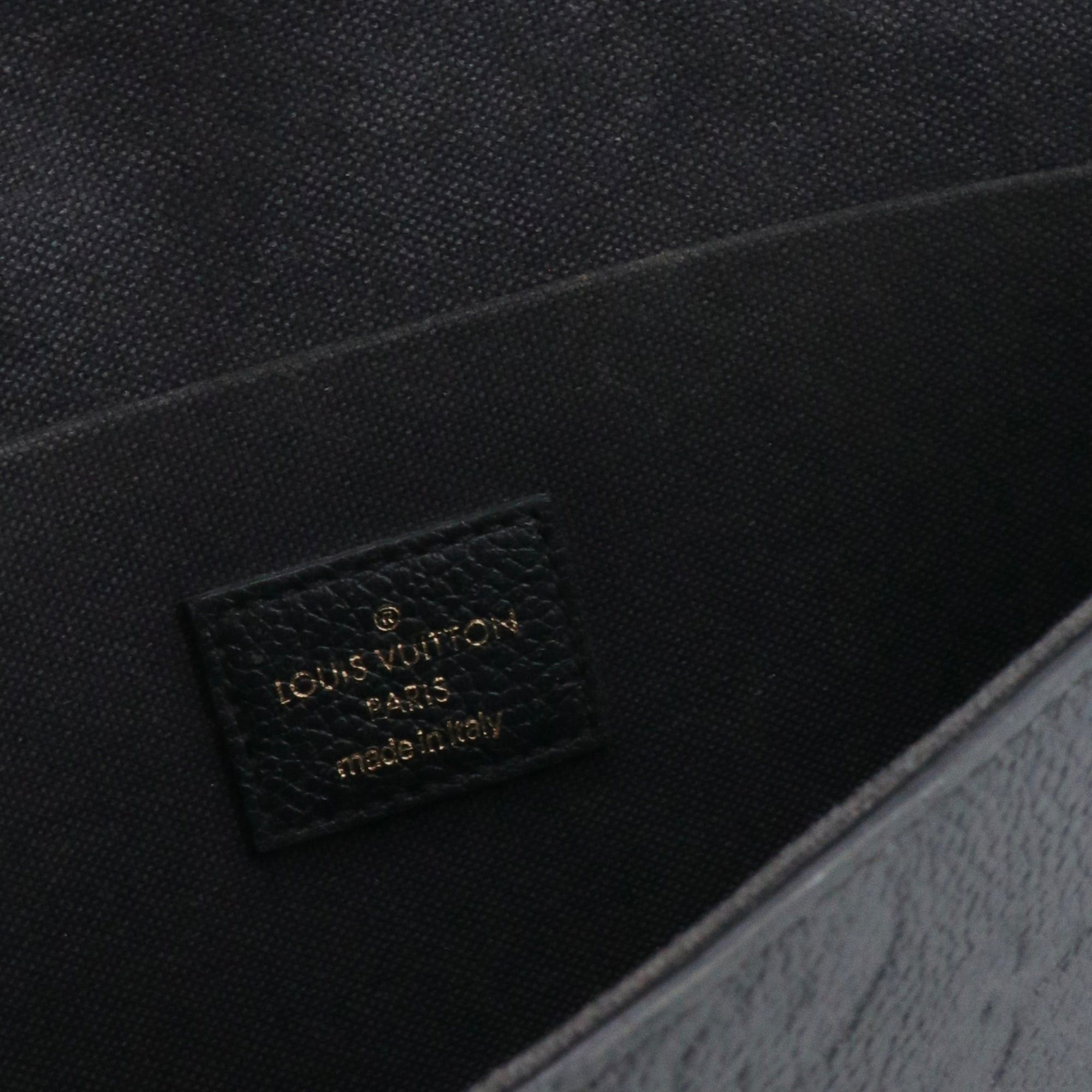 Louis Vuitton LOUIS VUITTON - Louis Vuitton Felicie clutch in black imprint leather Size ONE SIZE - 9 Thumbnail