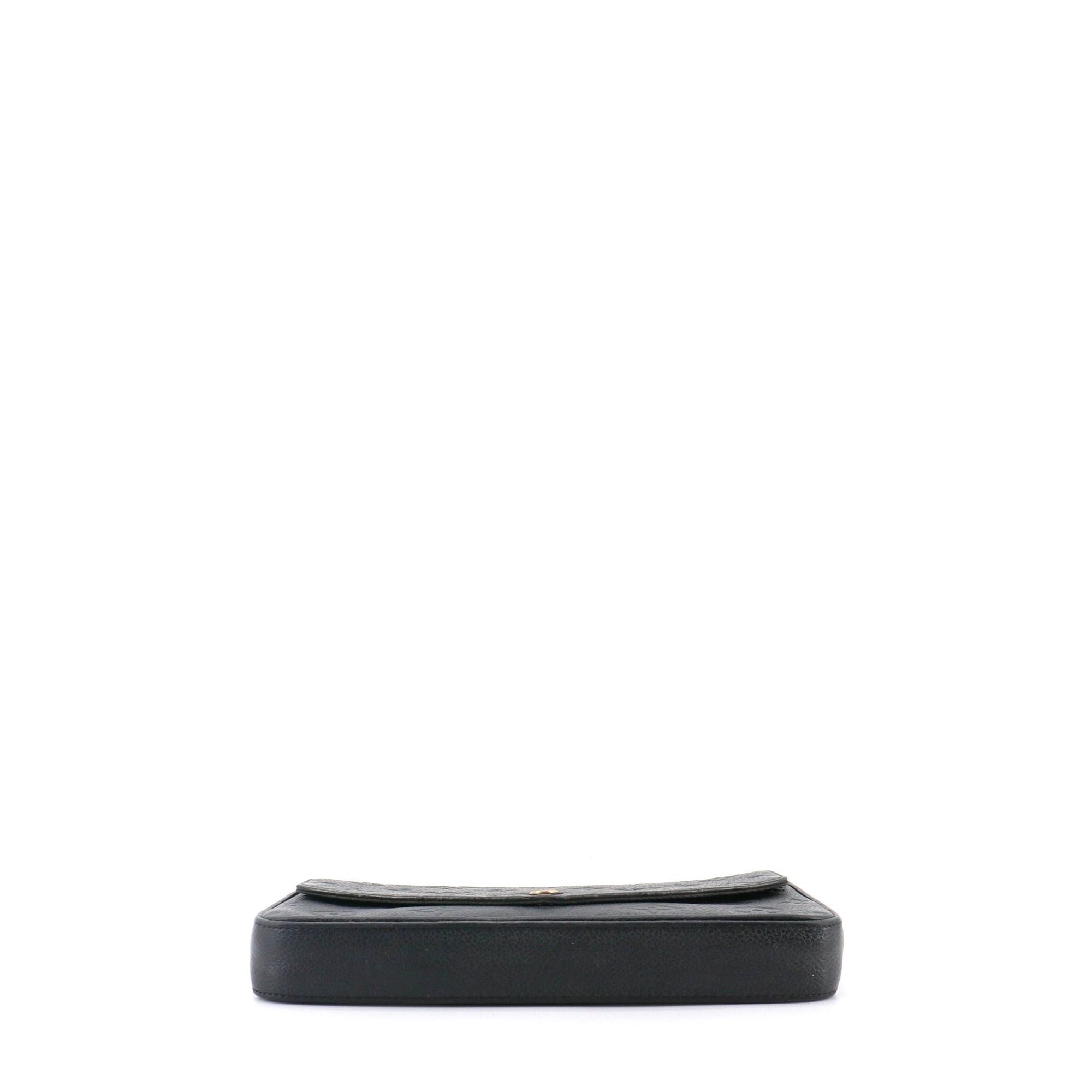 Louis Vuitton LOUIS VUITTON - Louis Vuitton Felicie clutch in black imprint leather Size ONE SIZE - 4 Thumbnail